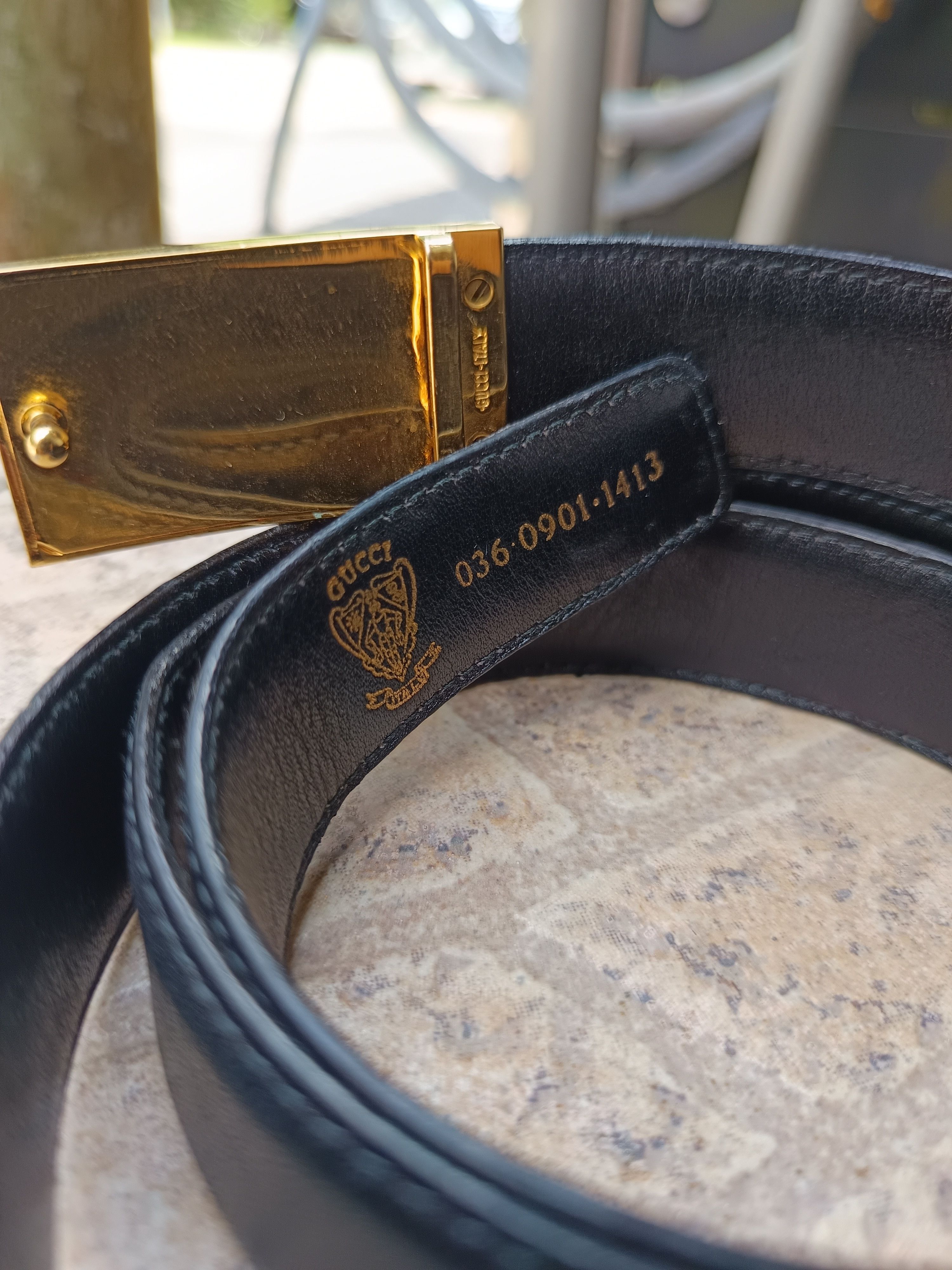 Gucci Vintage 80s gucci reversible leather belt Size ONE SIZE - 2 Thumbnail