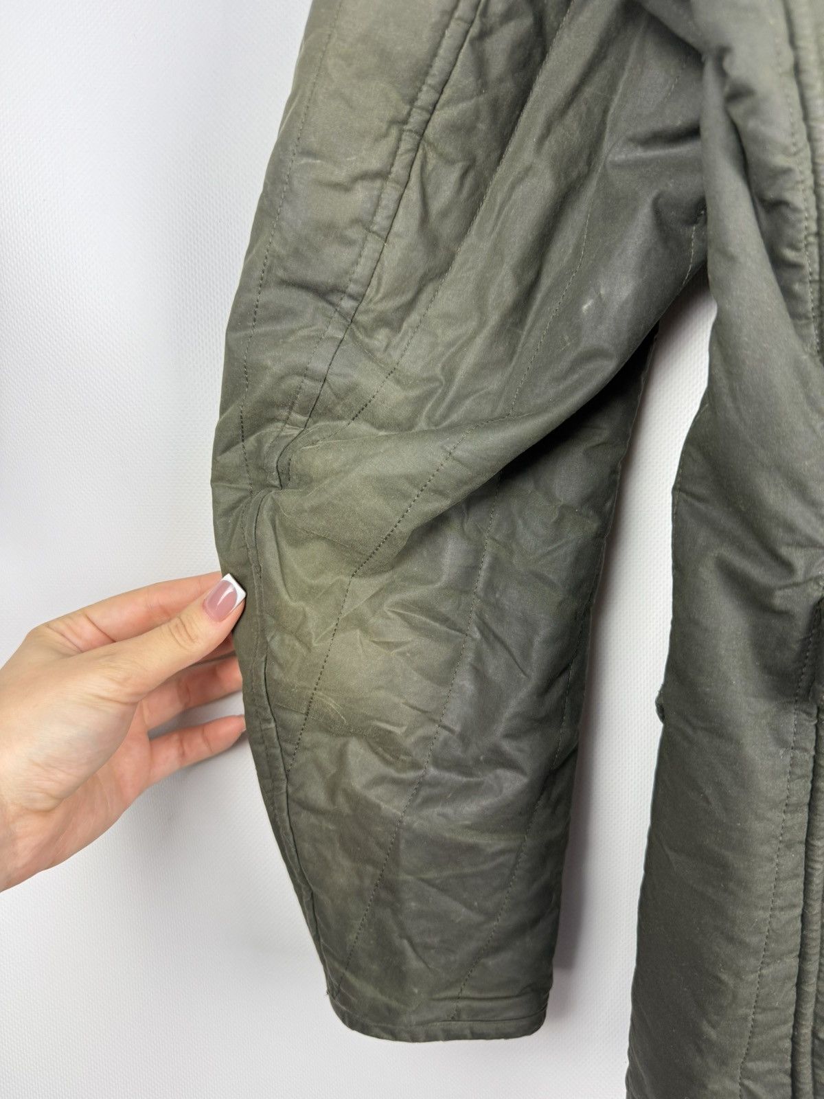 Barbour Barbour Edderton Men’s Quilted Wax Waxed Cotton Jacket Size US S / EU 44-46 / 1 - 19 Thumbnail