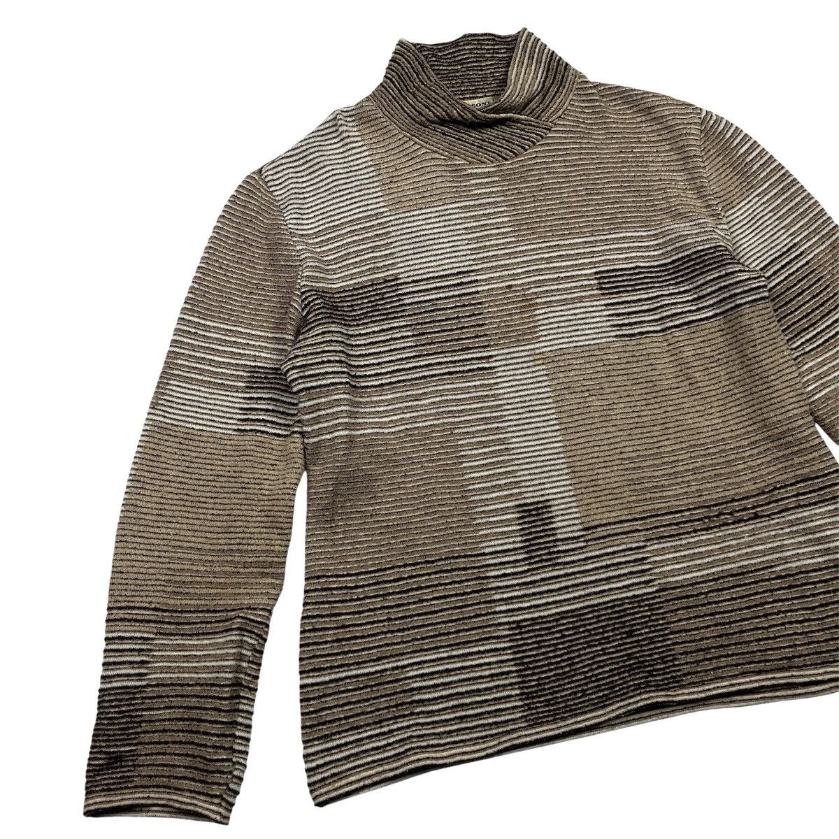 Missoni × Vintage Missoni Sport Vintage Wool Abstract Knitted Sweater Size L / US 10 / IT 46 - 2 Thumbnail