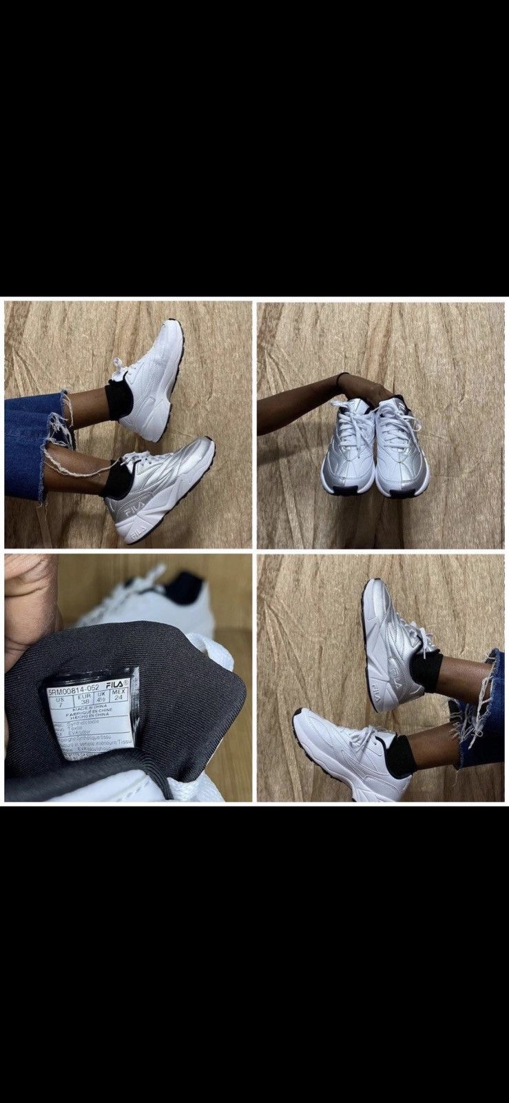 Fila FILA V94M 50/50 silver and white sneakers everyday shoes Size US 7 / IT 37 - 7 Thumbnail