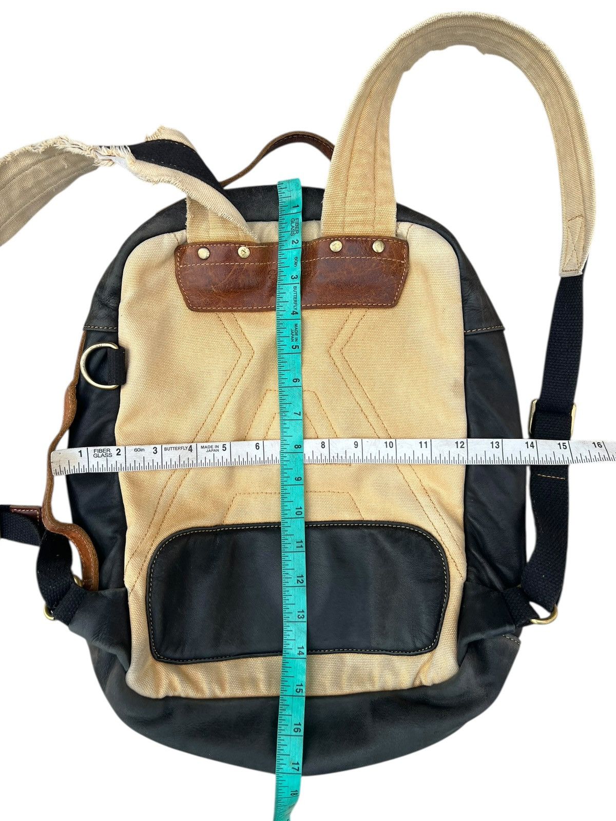 Leather Zeldner Japan Distressed Patina Leather Backpack Bag Size ONE SIZE - 25 Thumbnail