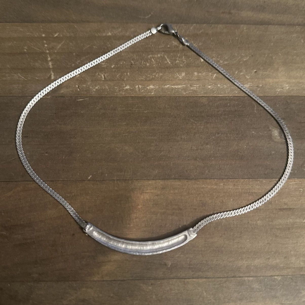 Other Silver tone curved paved rhinestone bar necklace Size ONE SIZE - 3 Thumbnail