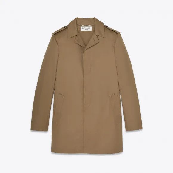 Saint Laurent Paris o1la1rc1a1225 602076 Buttoned Rain Coat in Beige Size US XL / EU 56 / 4 - 1 Preview