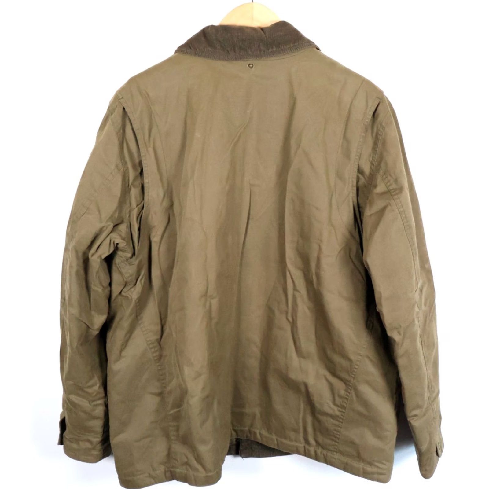 Eddie Bauer Eddie Bauer Barn Jacket Men XL Green Full Zip Corduroy Trim Lining Quilted Nylon Pockets Side Zip Front Button Overlay military jacket style Size US XL / EU 56 / 4 - 3 Thumbnail