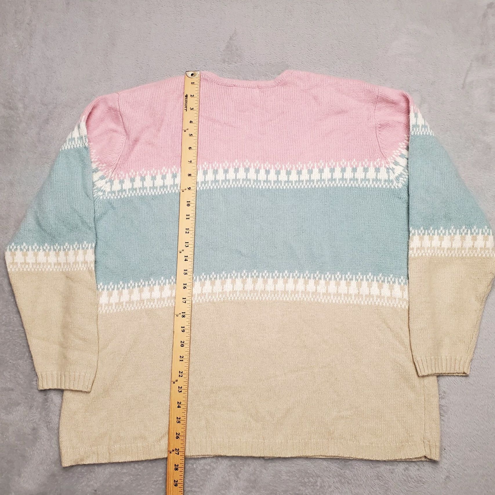 Vintage VINTAGE Napa Valley Sweater Women 1X Pink Button Angora Blend Boxy Shoulder Pads Y2K VTG Knit Wool Round Neck Casual Womens Size XL / US 12-14 / IT 48-50 - 4 Thumbnail