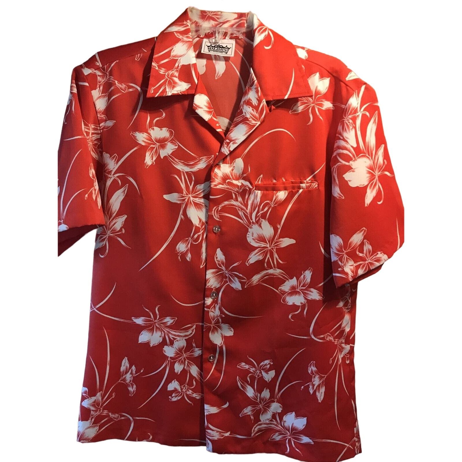 Other Malihini Vintage Men's M Red Floral SS Rayon Hawaiian Shirt Size US M / EU 48-50 / 2 - 1 Thumbnail