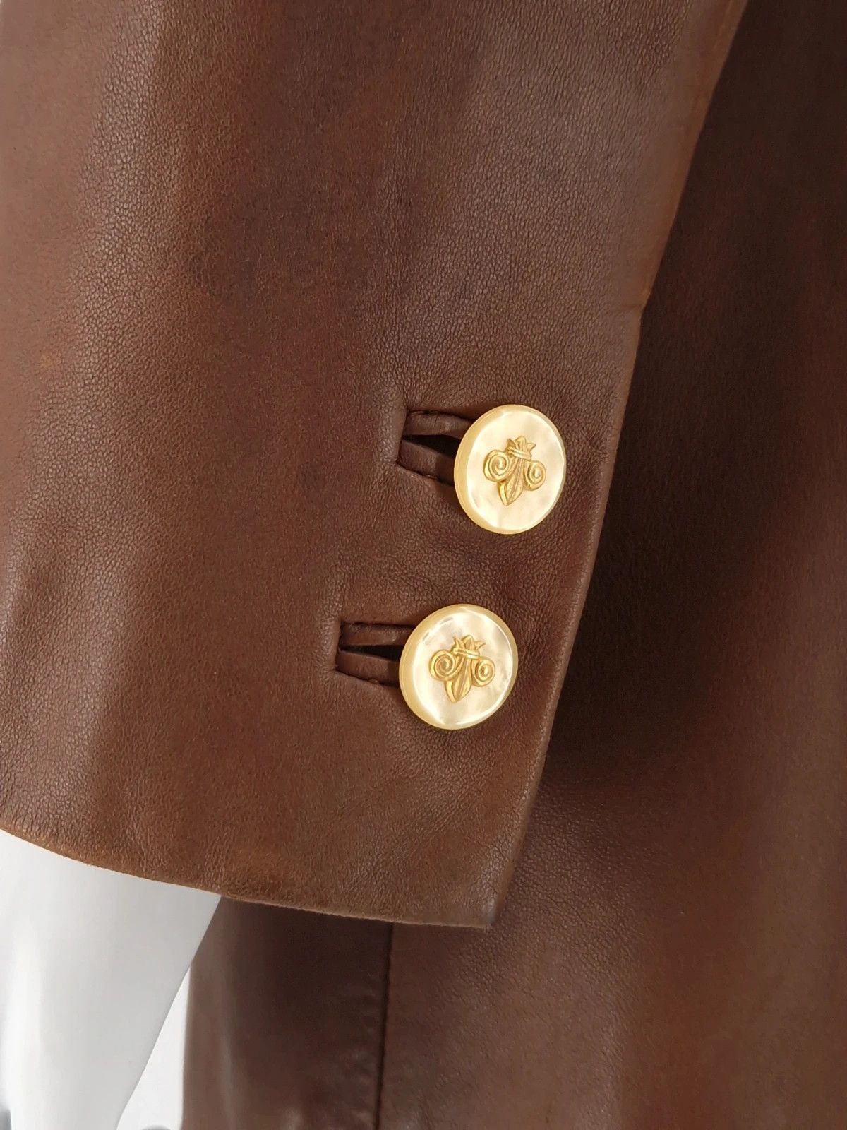 Gucci Gucci by Tom Ford Archival Brown Leather Coat Size S / US 4 / IT 40 - 8 Thumbnail