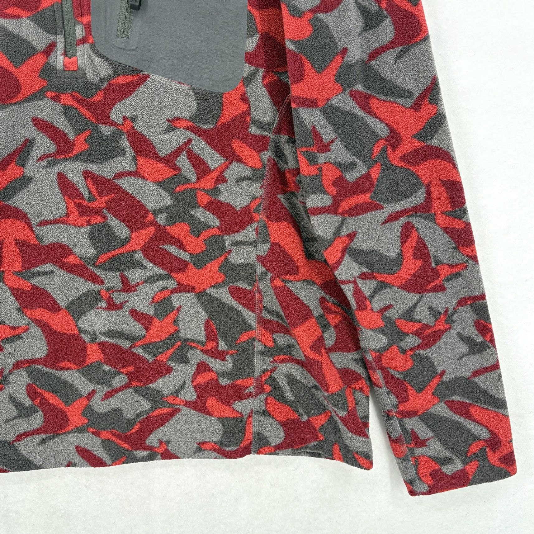 Eddie Bauer Eddie Bauer First Ascent Fleece Pullover Mens Medium Gray Red Camo 1/4 Zip Camp Size US M / EU 48-50 / 2 - 3 Thumbnail