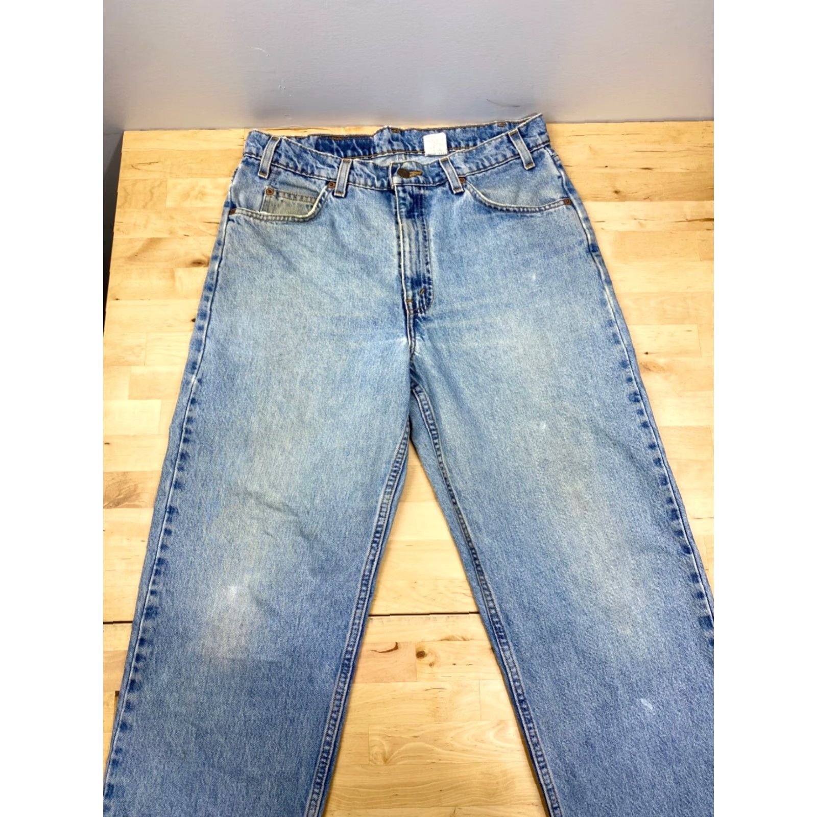 Levi's VINTAGE Levi's 550 Jeans Men's 34x29 Relaxed Fit Orange Tab Grunge 90s Style Straight, 34 Waist, Inseam 29, Regular, Orange, Mens Size US 34 / EU 50 - 2 Thumbnail