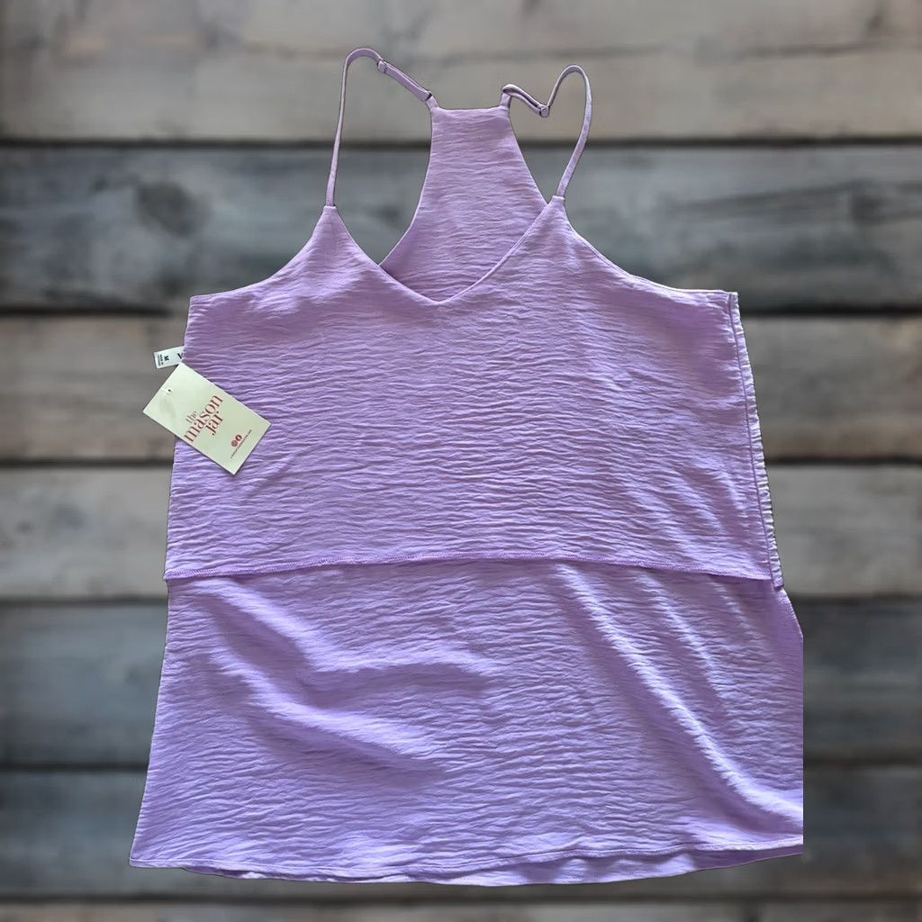 Vintage womens cami top V-Neck Tank M lavender new with tags Size M / US 6-8 / IT 42-44 - 1 Thumbnail
