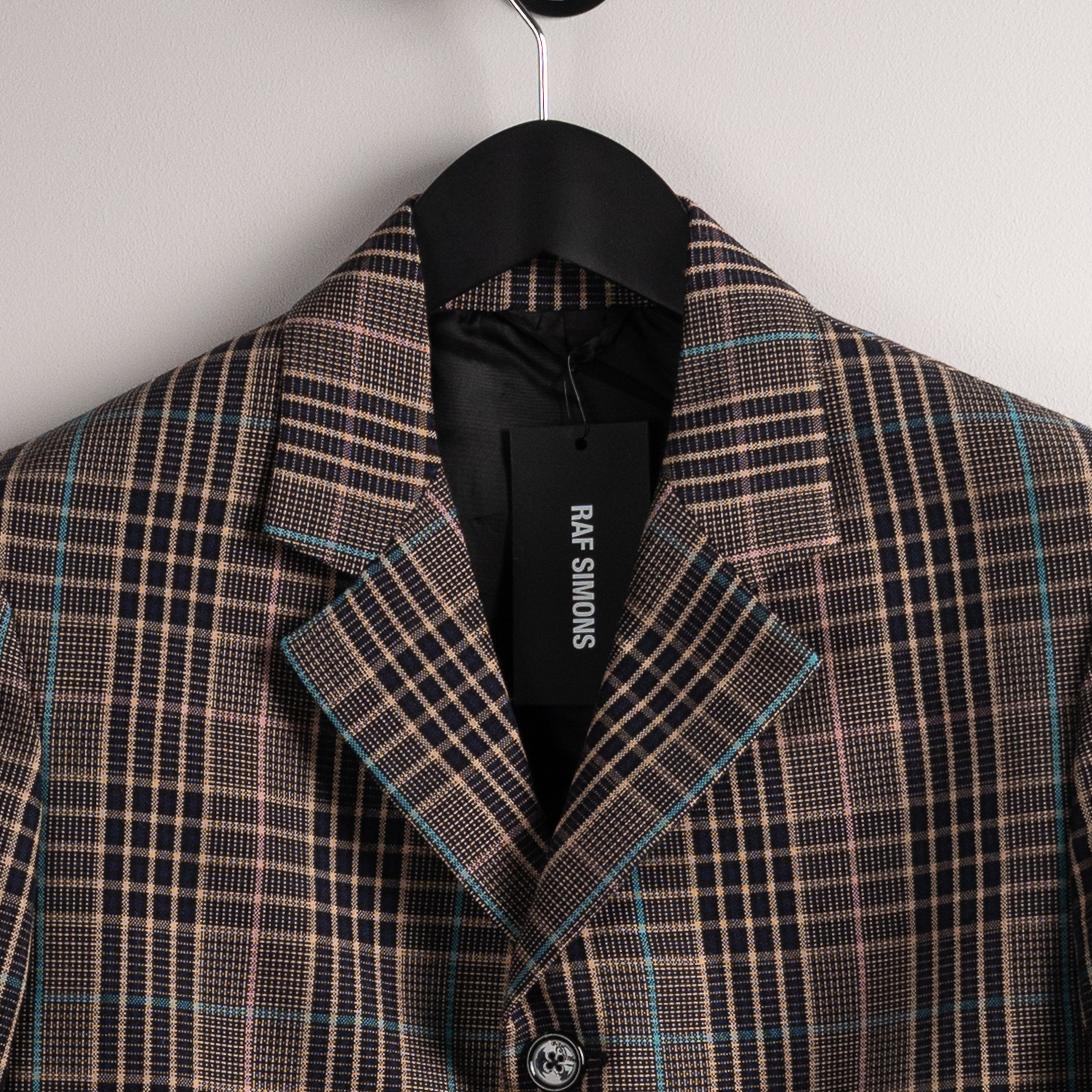 Raf Simons Raf Simons Back Zip Plaid Blazer Brown Size US L / EU 52-54 / 3 - 8 Thumbnail