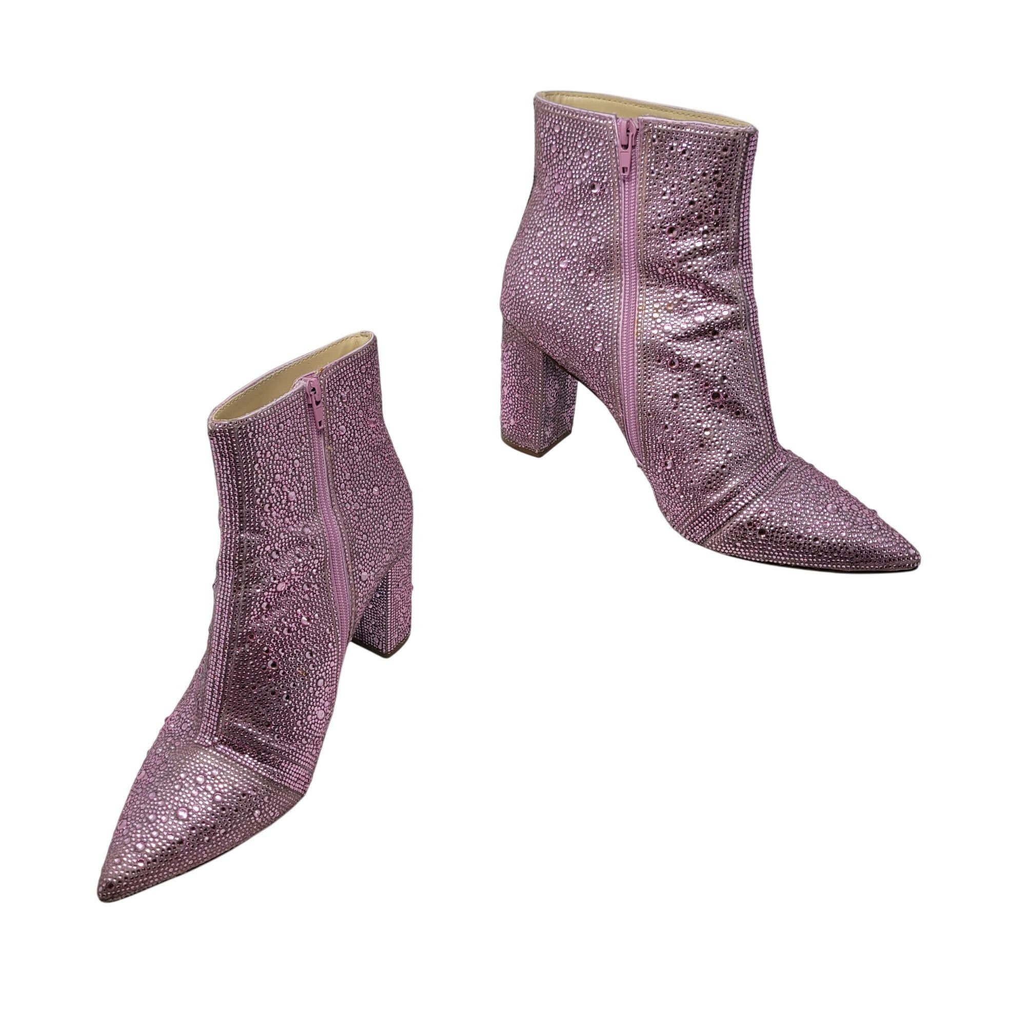 Betsey Johnson Betsey Johnson Cady Light Pink Rhinestone Ankle Booties 11 S Size US 11 / IT 41 - 14 Thumbnail