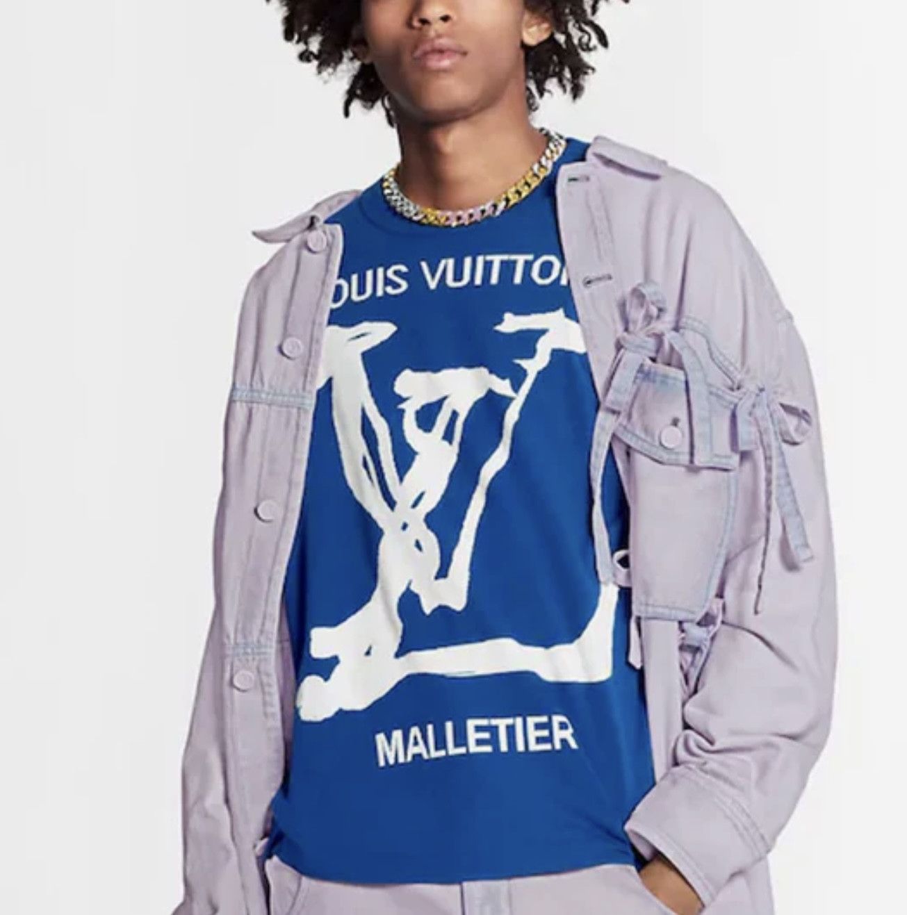 Louis Vuitton Louis Vuitton “Malletier Scribble Initiales” Intarsia Size US M / EU 48-50 / 2 - 7 Thumbnail