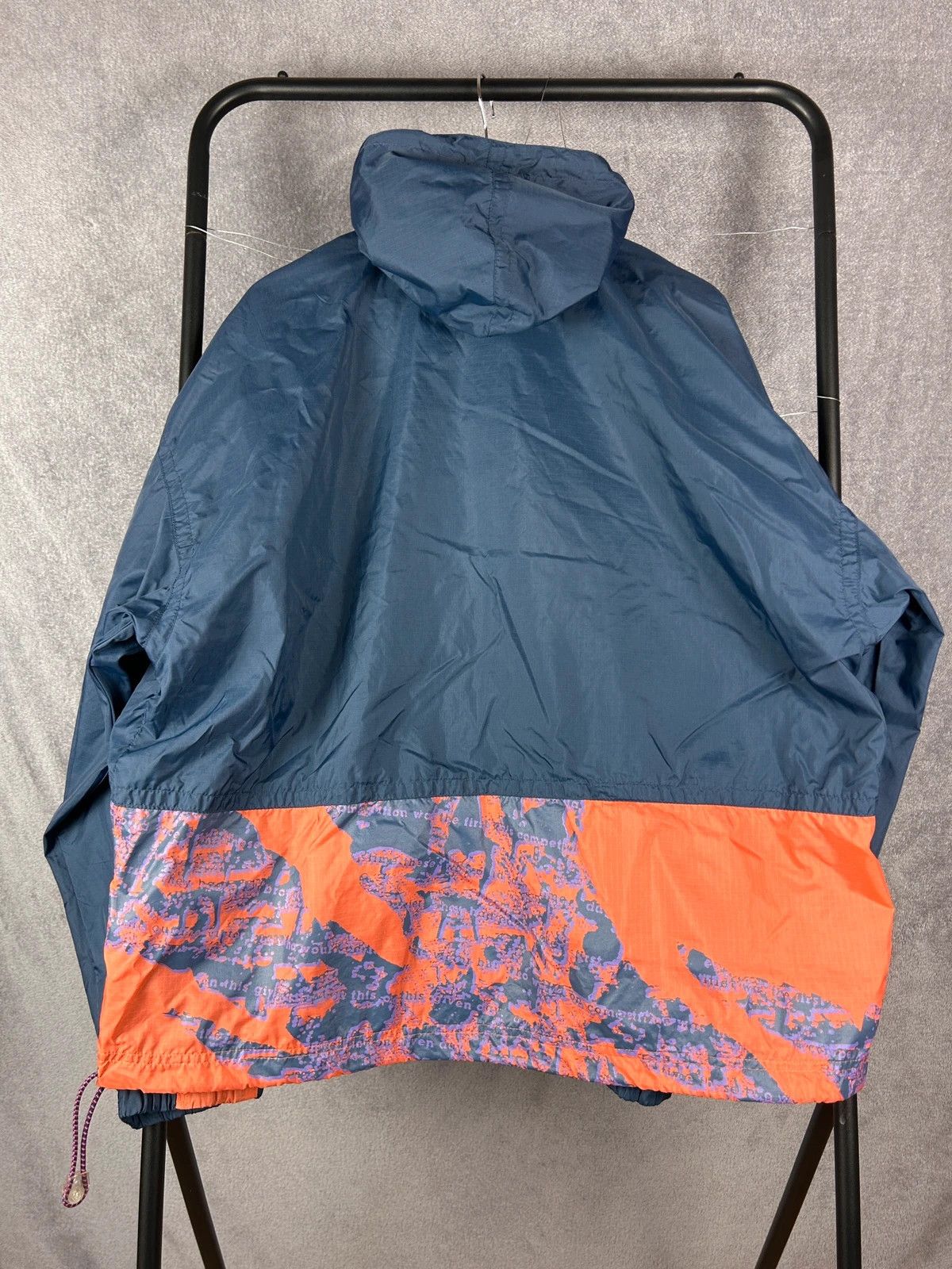 Nike × Vintage Nike vintage z lat 80s/90s anorak navy orange mini logo Size US XL / EU 56 / 4 - 2 Thumbnail