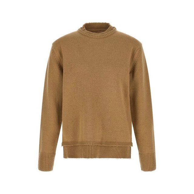 Maison Margiela MAISON MARGIELA Beige Patch Sweater New & Authentic (Men's s Size US L / EU 52-54 / 3 - 1 Thumbnail