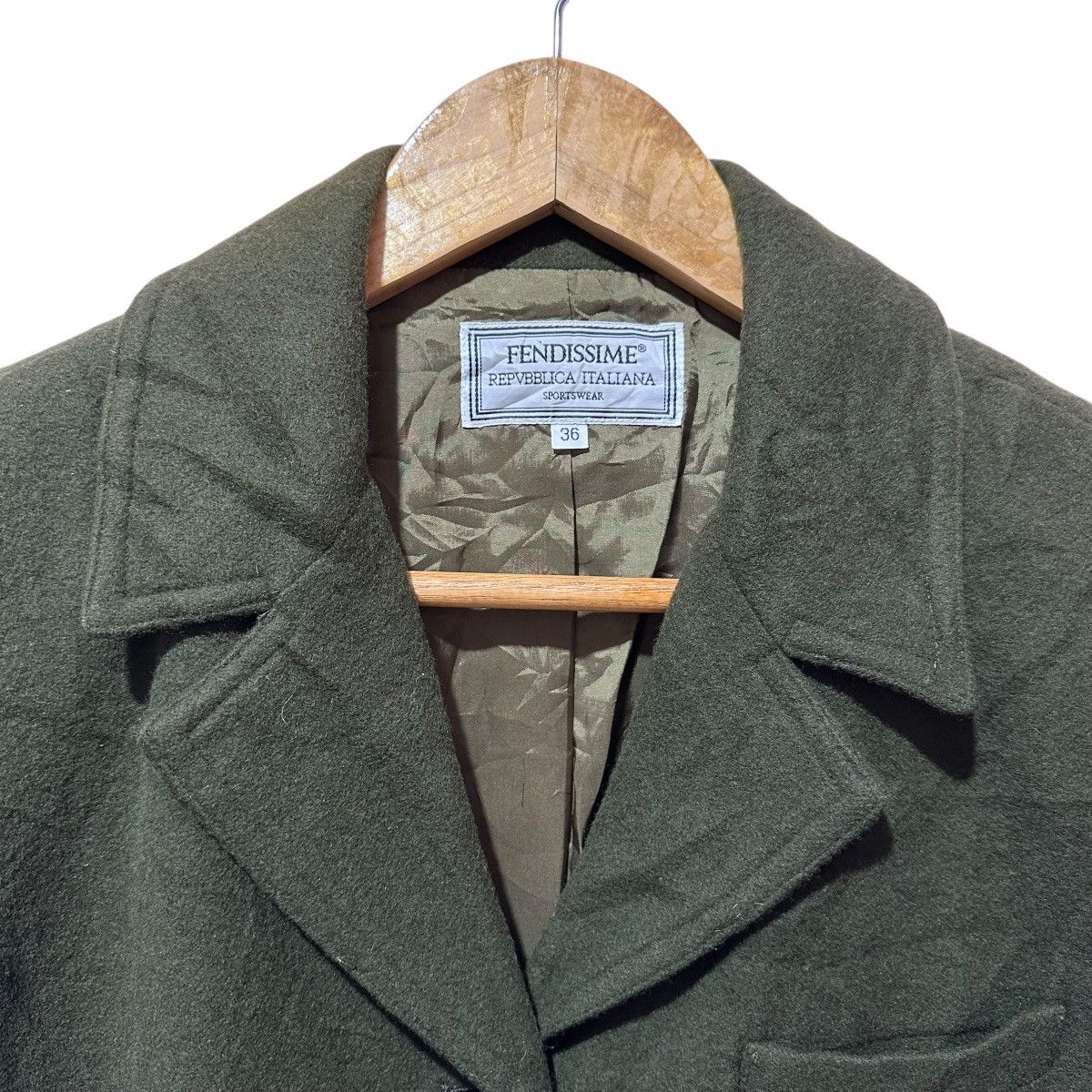 Fendi Vintage Fendissime Wool Blazer Jacket (Made in Japan) Size XS / US 0-2 / IT 36-38 - 3 Thumbnail
