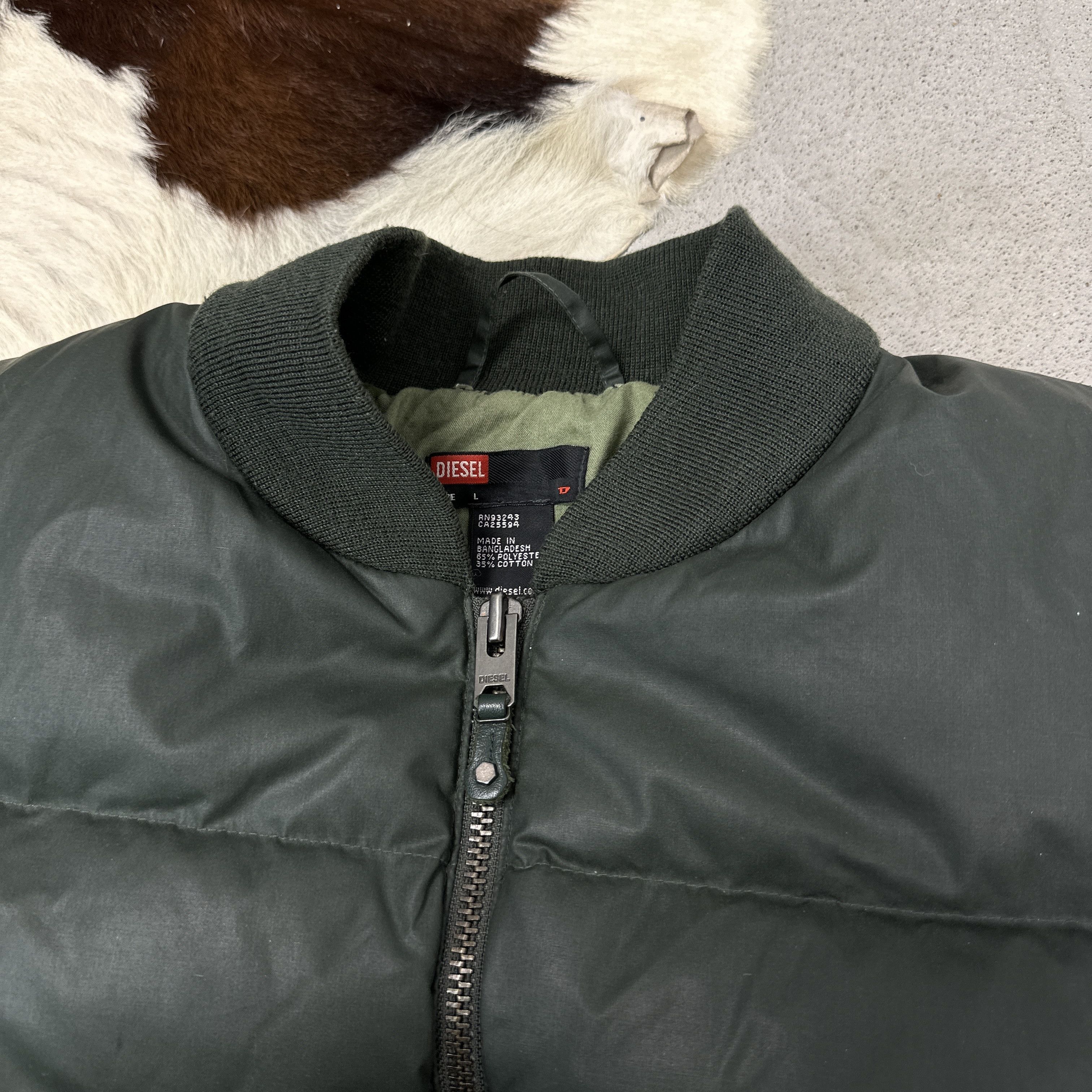 Diesel Vintage Avant-Garde Cropped Diesel Bomber Jacket Y2K Size US L / EU 52-54 / 3 - 4 Thumbnail