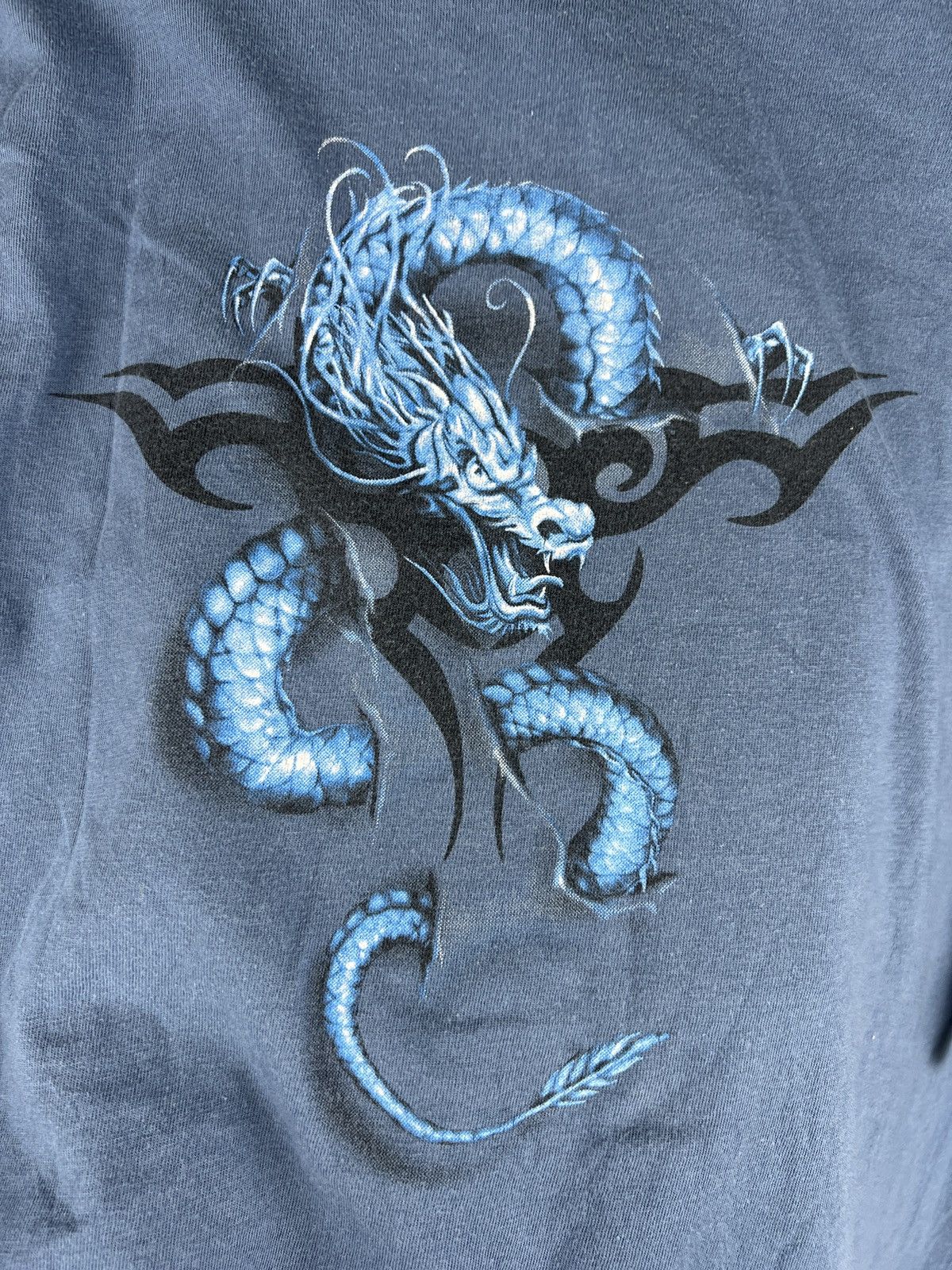 Vintage Vintage Y2K Chinese Dragon Washed Thrashed Gothic Tee XL Size US XL / EU 56 / 4 - 9 Thumbnail