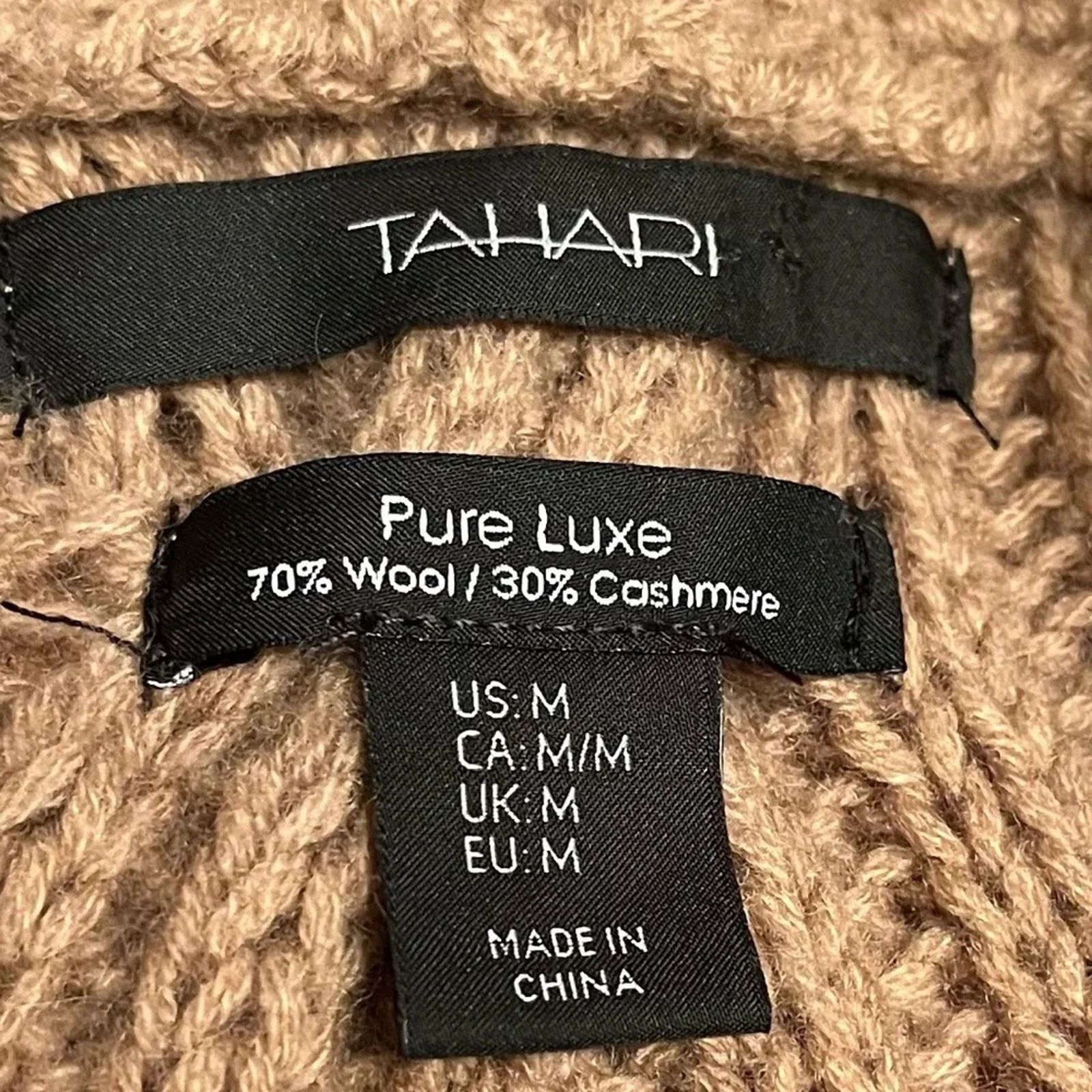Elie Tahari Tahari pure luxe open front knit cardigan, size Medium. Size M / US 6-8 / IT 42-44 - 3 Thumbnail