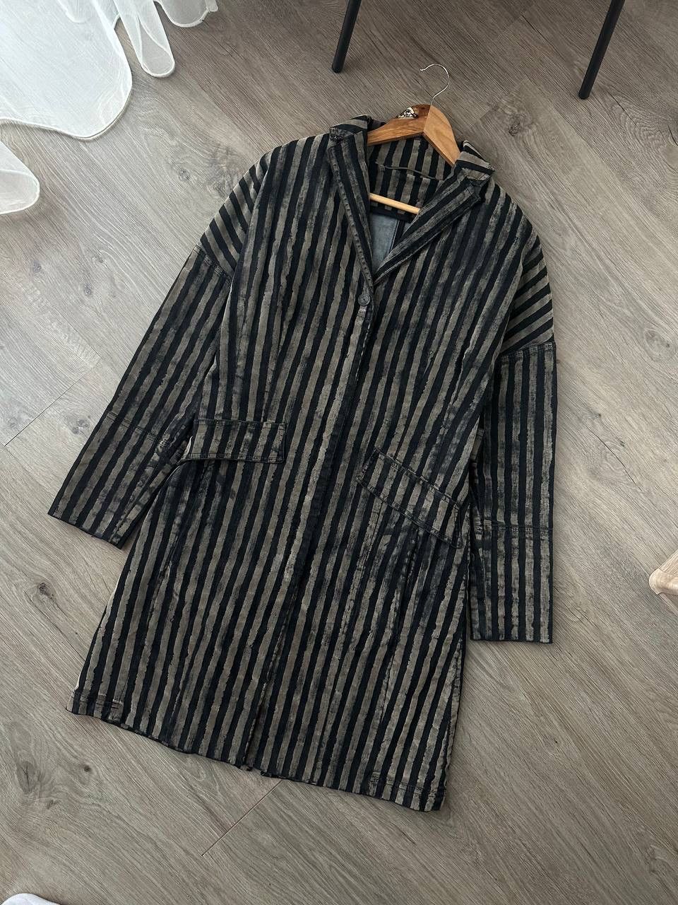 Annette Gortz × Japanese Brand × Vintage Vintage Japanese Avant Garde Striped Womesn Coat Jacket Size M / US 6-8 / IT 42-44 - 6 Thumbnail