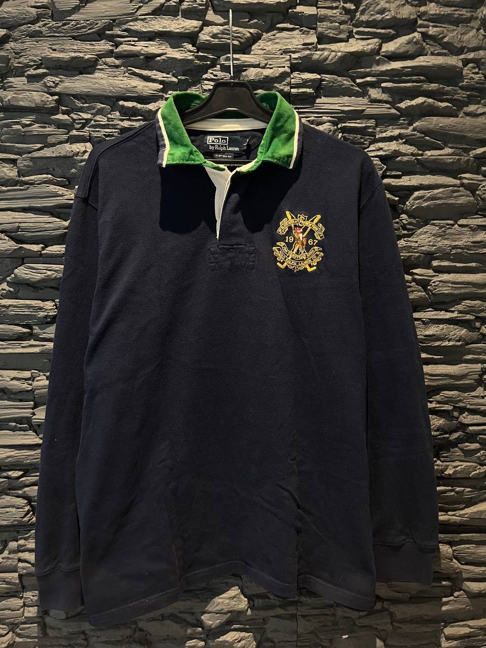 Pre-owned Polo Ralph Lauren X Vintage Y2k Polo Ralph Laurent Rugby 90's In Bleu