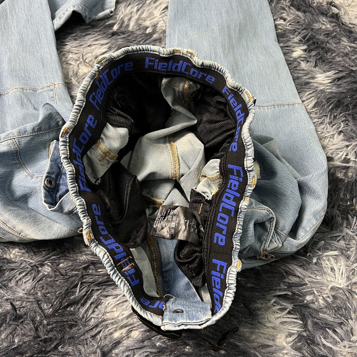 Japanese Brand FieldCore Denim Cargo Pants Size US 33 - 9 Thumbnail