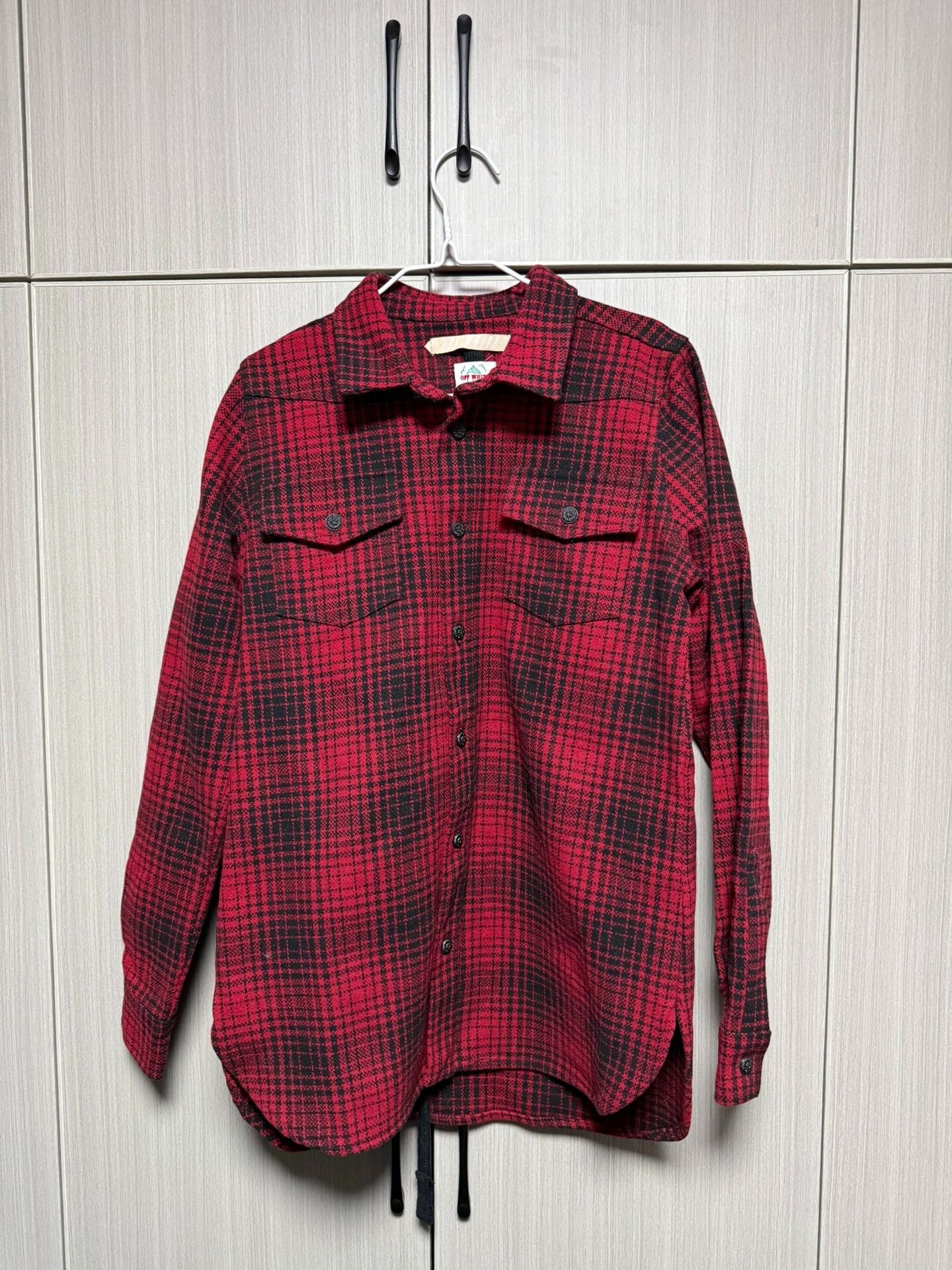 Off-White Off-White Black Red Plaid Jacket Size XXS / US 00 / IT 34 - 1 Thumbnail