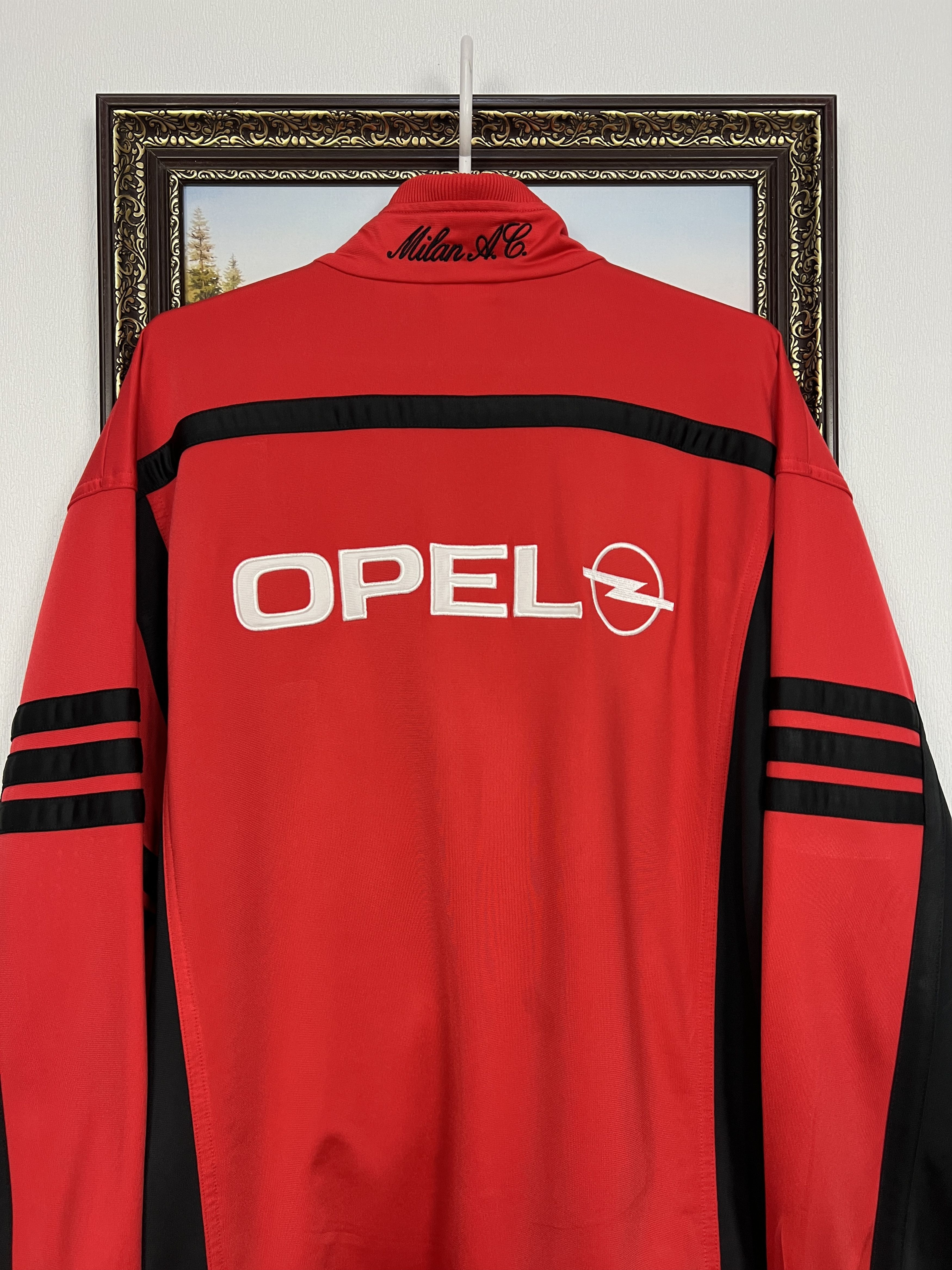 Adidas Vintage 90's Adidas AC Milan Football Red Jacket Soccer Size US M / EU 48-50 / 2 - 16 Thumbnail