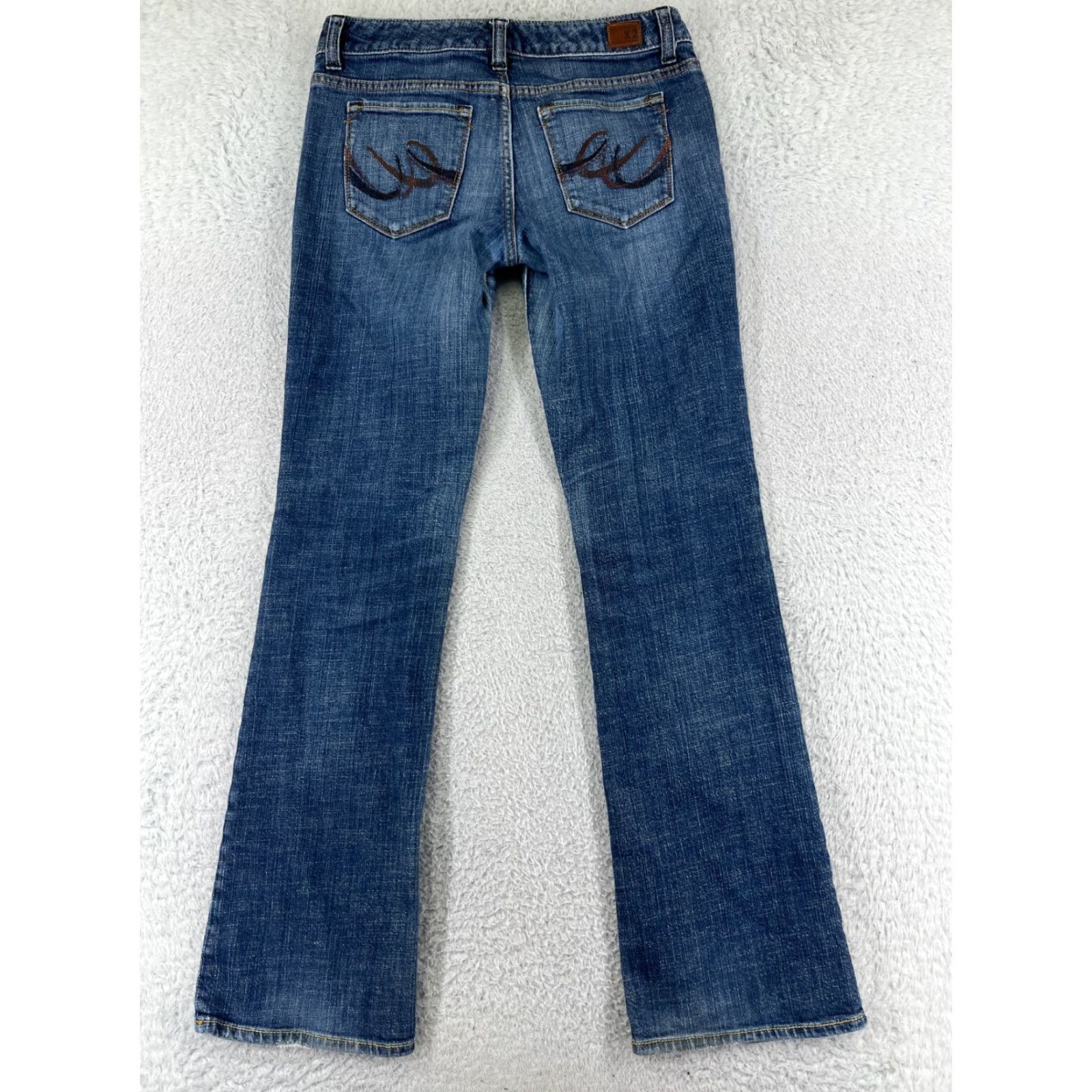 Express Express Jeans Women 6 Blue Denim Bootcut Slim Low Rise 5-Pocket Cotton Elastane Size 28" / US 6 / IT 42 - 2 Thumbnail