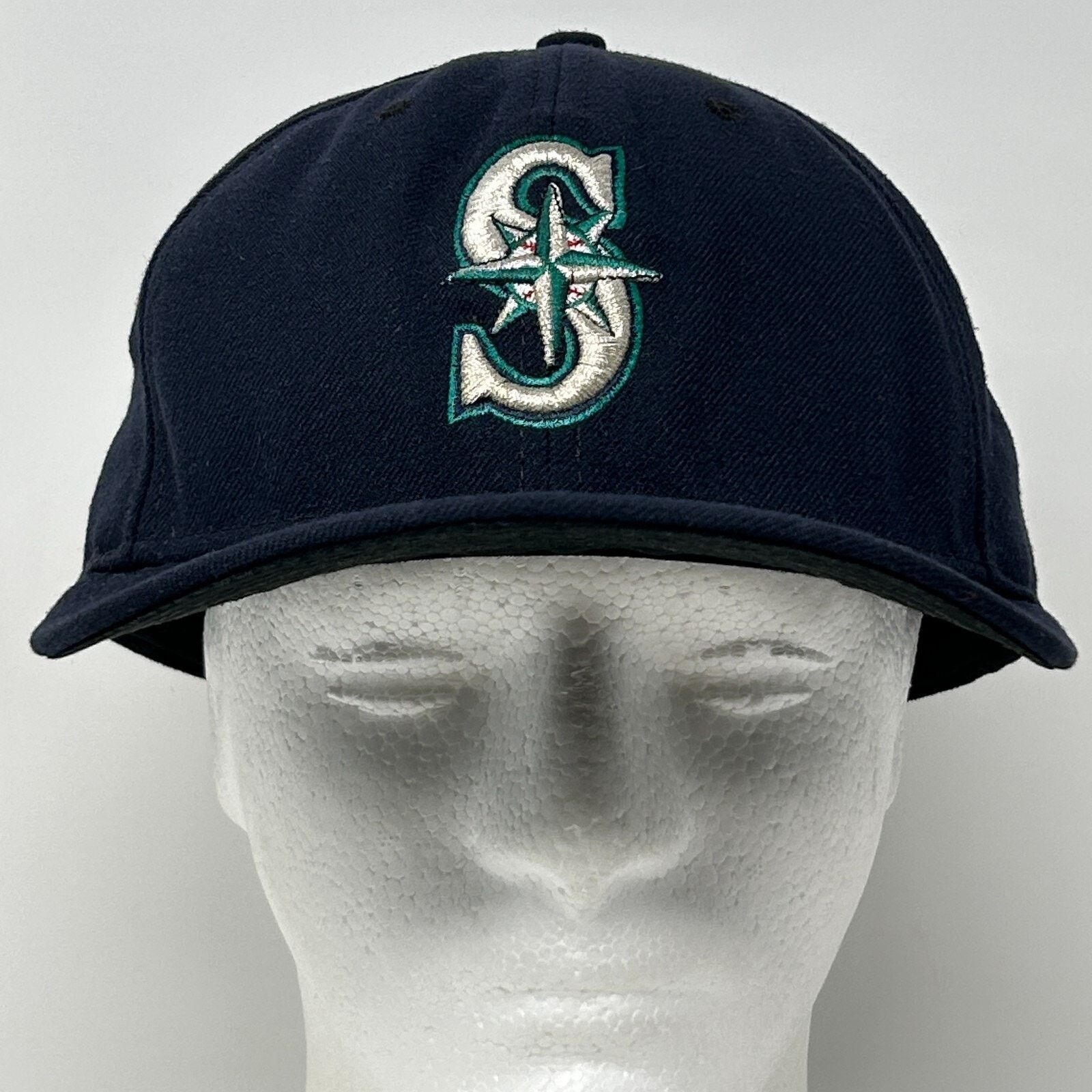 New Era Seattle Mariners Hat Baseball Cap Fitted 7 3/4 Blue New Era Size ONE SIZE - 2 Thumbnail
