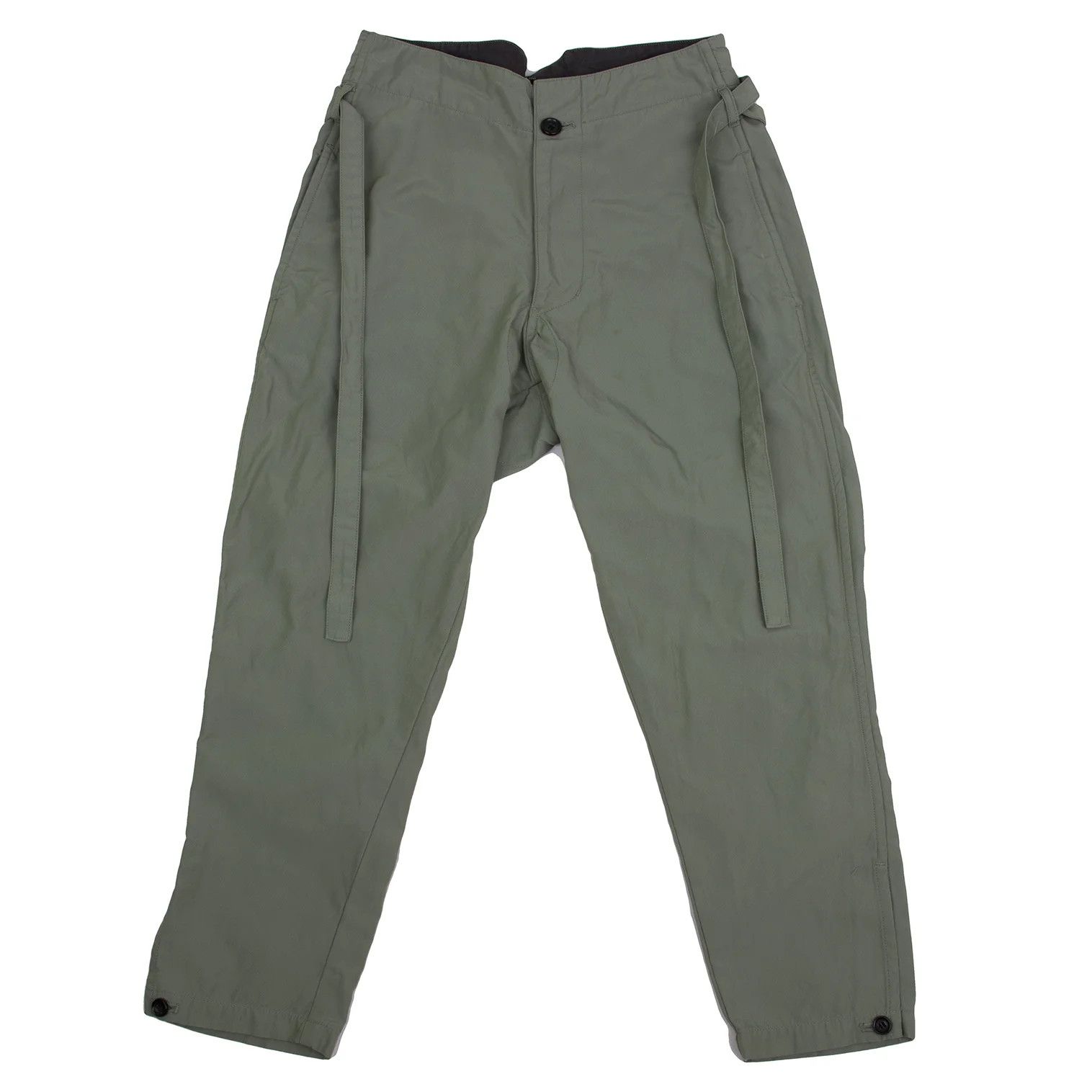 Comme des Garcons Homme Plus Nylon Drawstring Joggers Pants in Khaki Size S Size US 36 / EU 52 - 1 Thumbnail