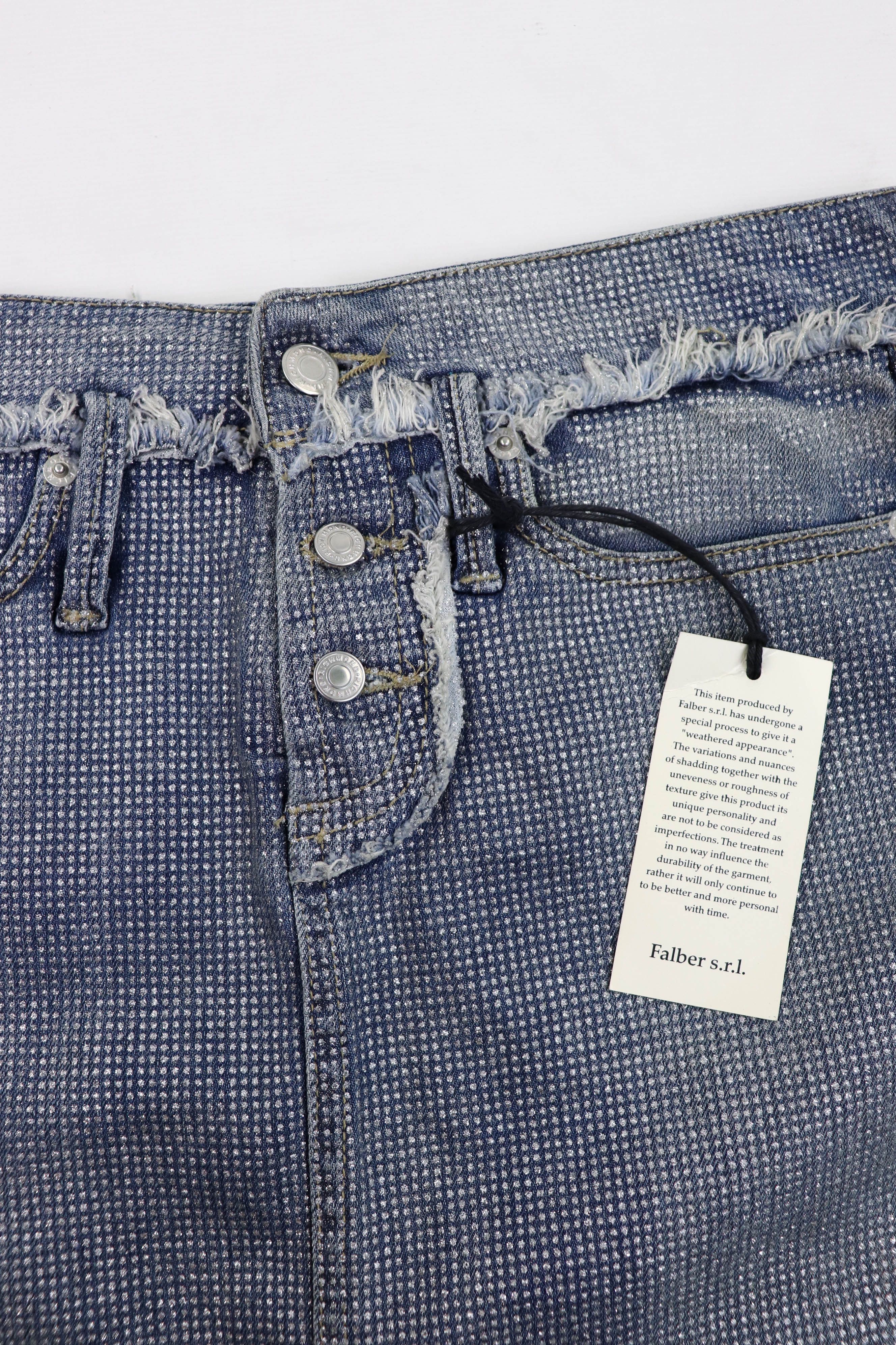 John Richmond Richmond Made in Italy Faux Rhinestones Jeans Mini Skirt Size 28" / US 6 / IT 42 - 4 Thumbnail