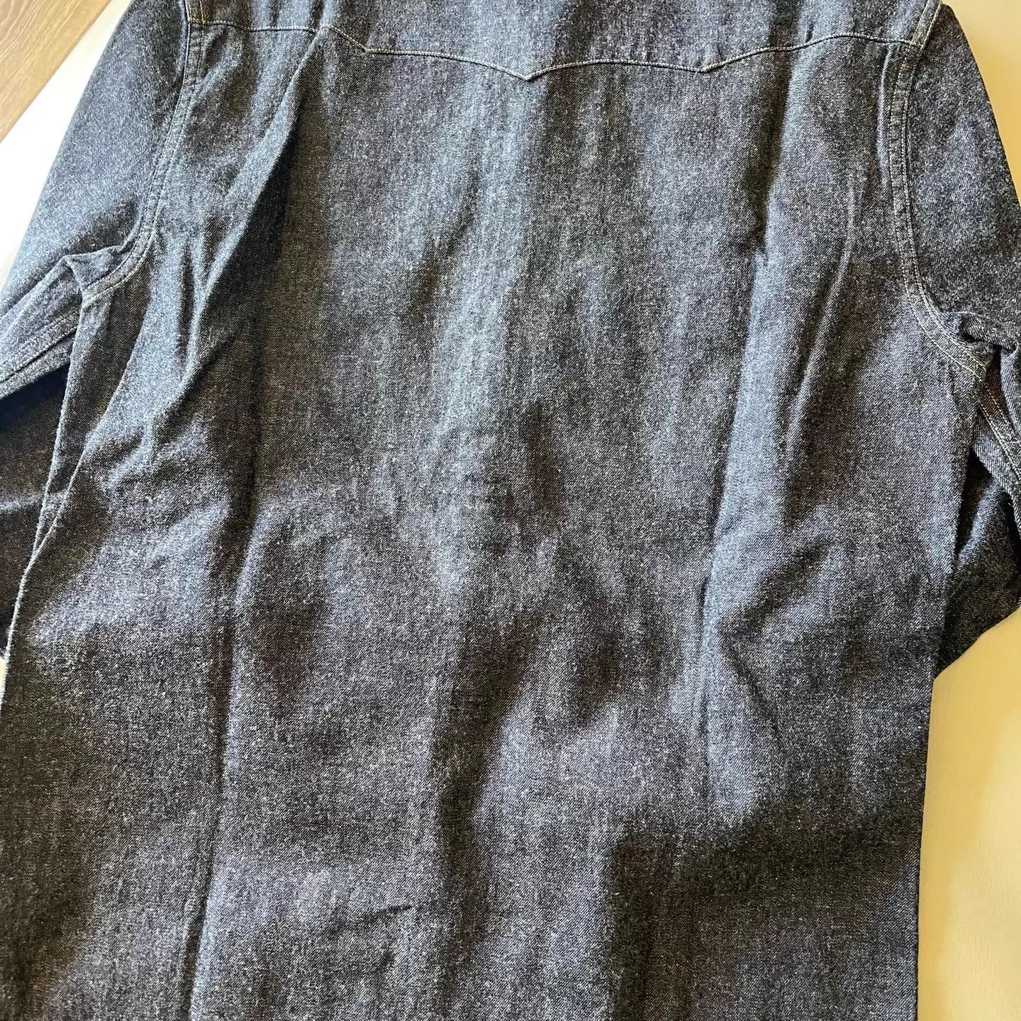 RRL Ralph Lauren RRL Thick Natural Wash Denim Shirt S (Bull Silver Button) Size US S / EU 44-46 / 1 - 7 Thumbnail