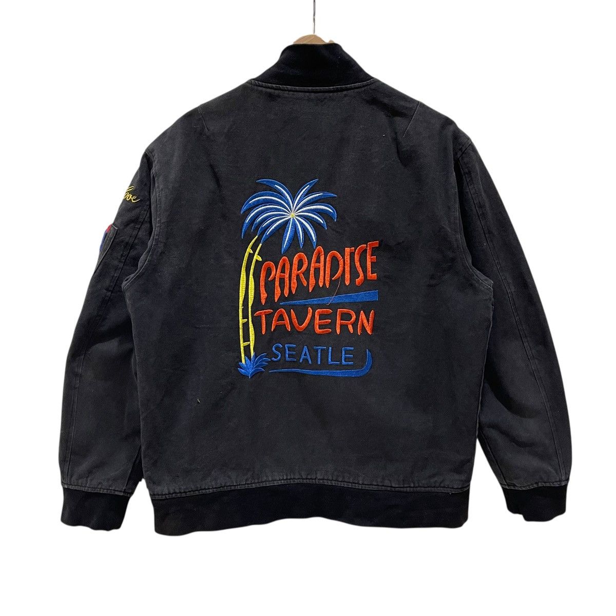 Vintage Seatle Paradise Tavern Duck Canvas Bomber Jacket Size US M / EU 48-50 / 2 - 1 Thumbnail
