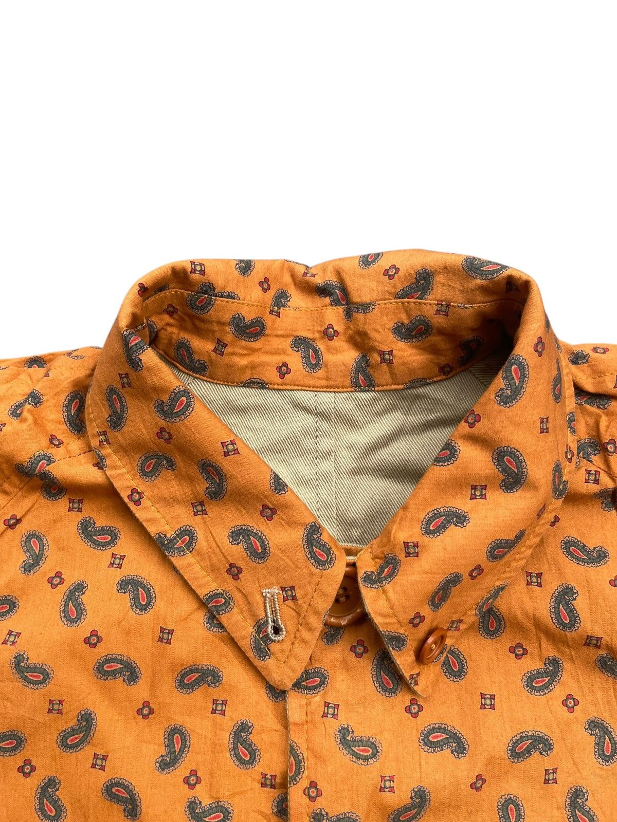 Japanese Brand Melrose Reverseable Paisley Trench Jacket Size US XL / EU 56 / 4 - 4 Thumbnail