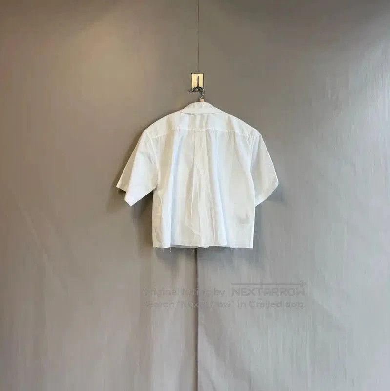Miu Miu Miu Miu Women's White Cotton Cropped Shirt . Size M / US 6-8 / IT 42-44 - 2 Thumbnail