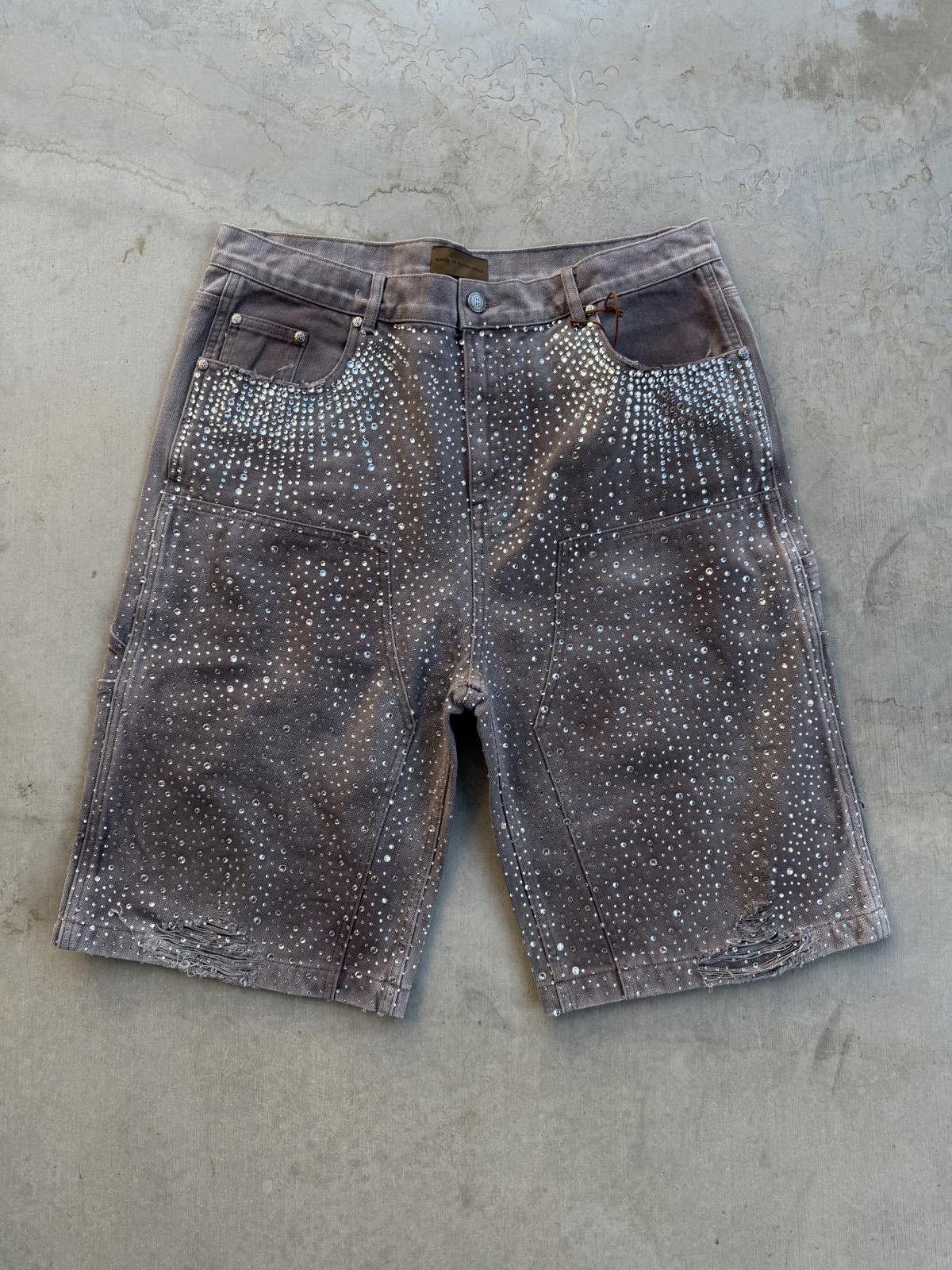 Other Birth Of A Royal Child “24K Diamond Shorts” – Purple – 38 Size US 38 / EU 54 - 1 Thumbnail