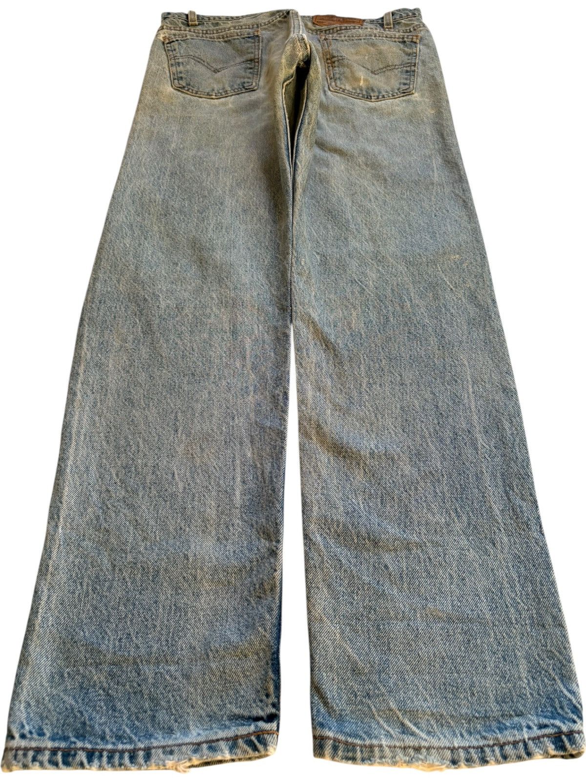 Levi's Vintage 90s Levis 505 Mud Wash Ripped Star Shape Jeans Size US 33 - 2 Thumbnail