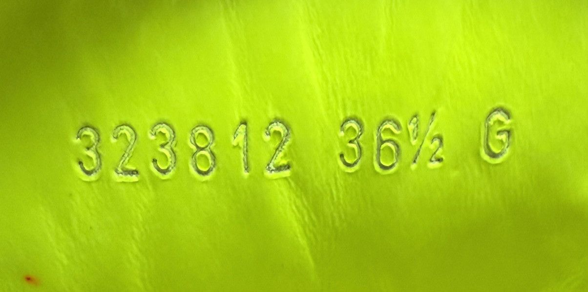 Gucci ✨Gucci✨ Neon Green Perforated Leather High Top Sneakers Size US 6.5 / IT 36.5 - 11 Thumbnail
