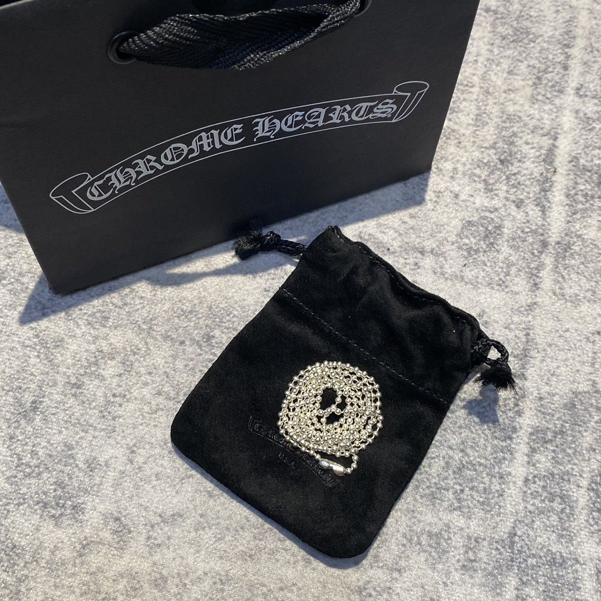 Chrome Hearts ball chain necklace sliver