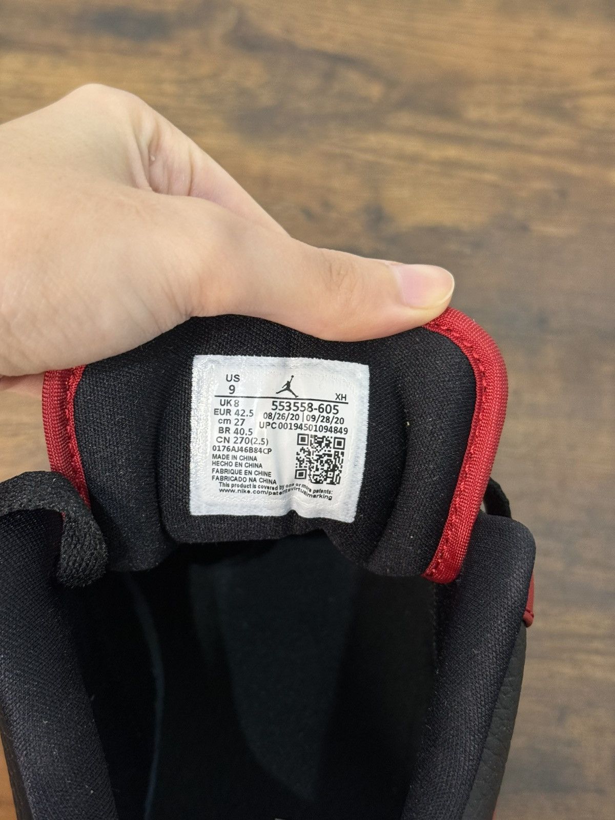 Jordan Brand × Nike Nike Air Jordan 1 Low Reverse Bred Pebbled Swoosh size 9 Size US 9 / EU 42 - 6 Thumbnail