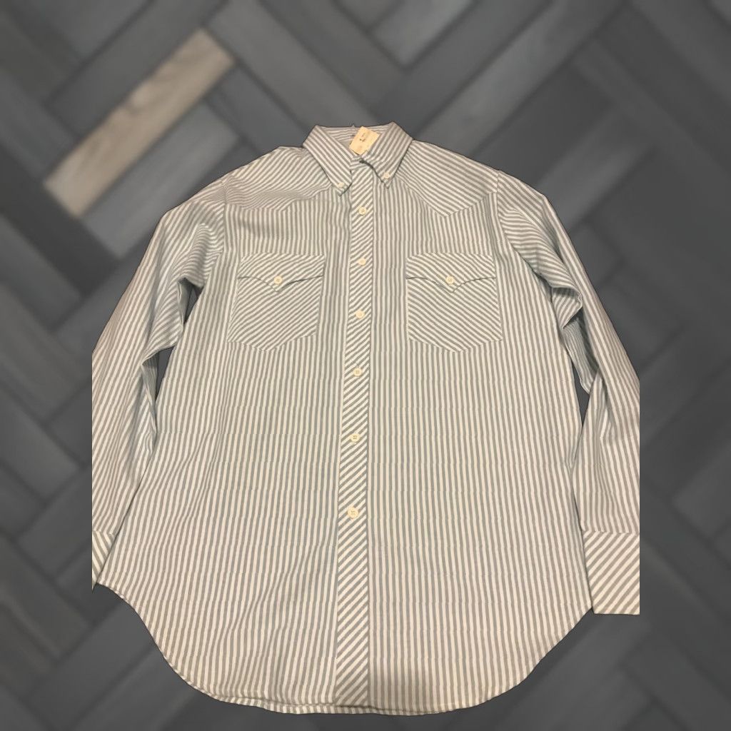 Vintage VINTAGE Rancher Western Wear Button Up Long Sleeve Blue Men Medium Shirt Size US M / EU 48-50 / 2 - 1 Thumbnail