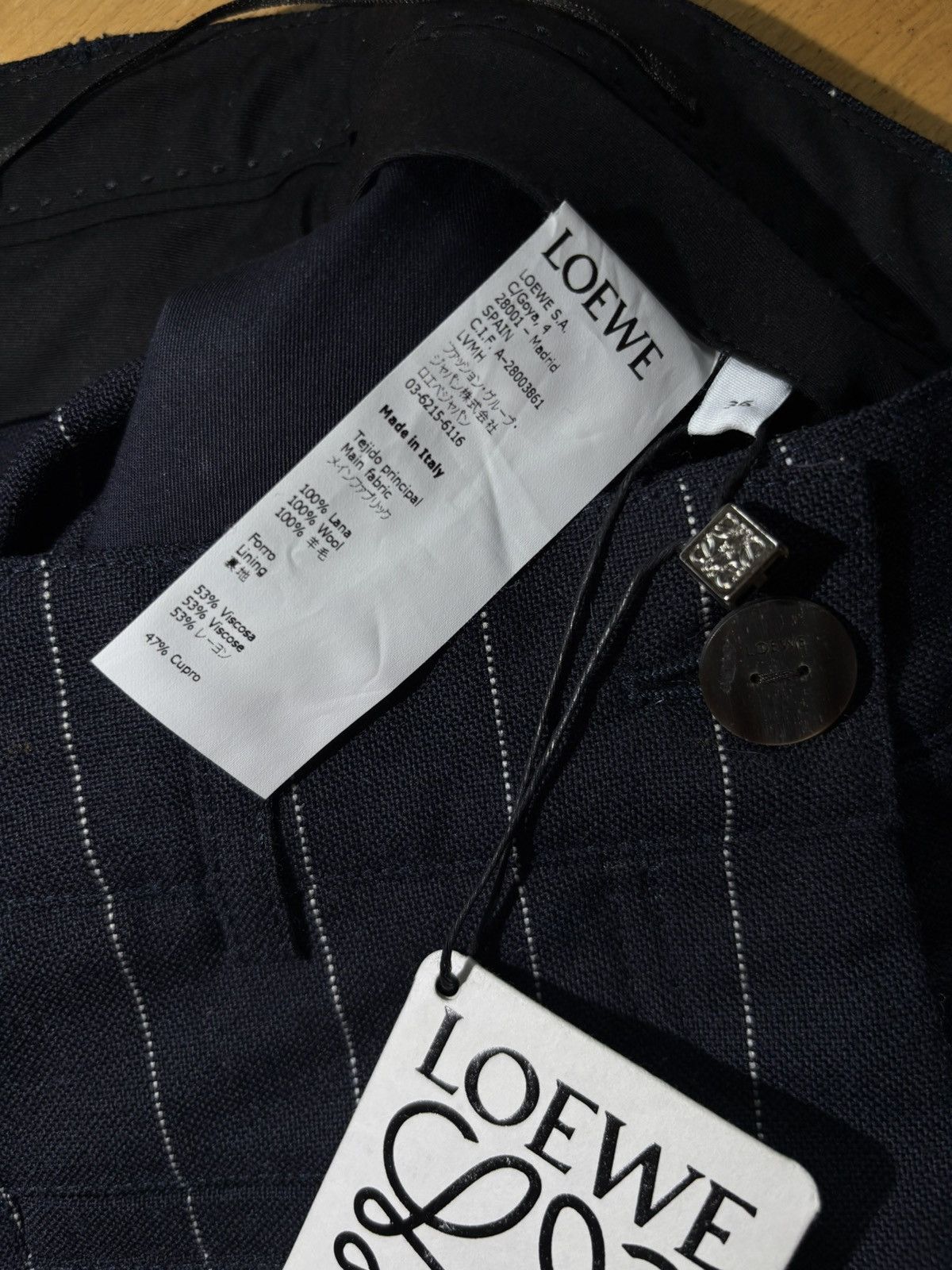 Loewe Loewe Navy blue wool tailored trousers 36 Size 26" / US 2 / IT 38 - 4 Thumbnail