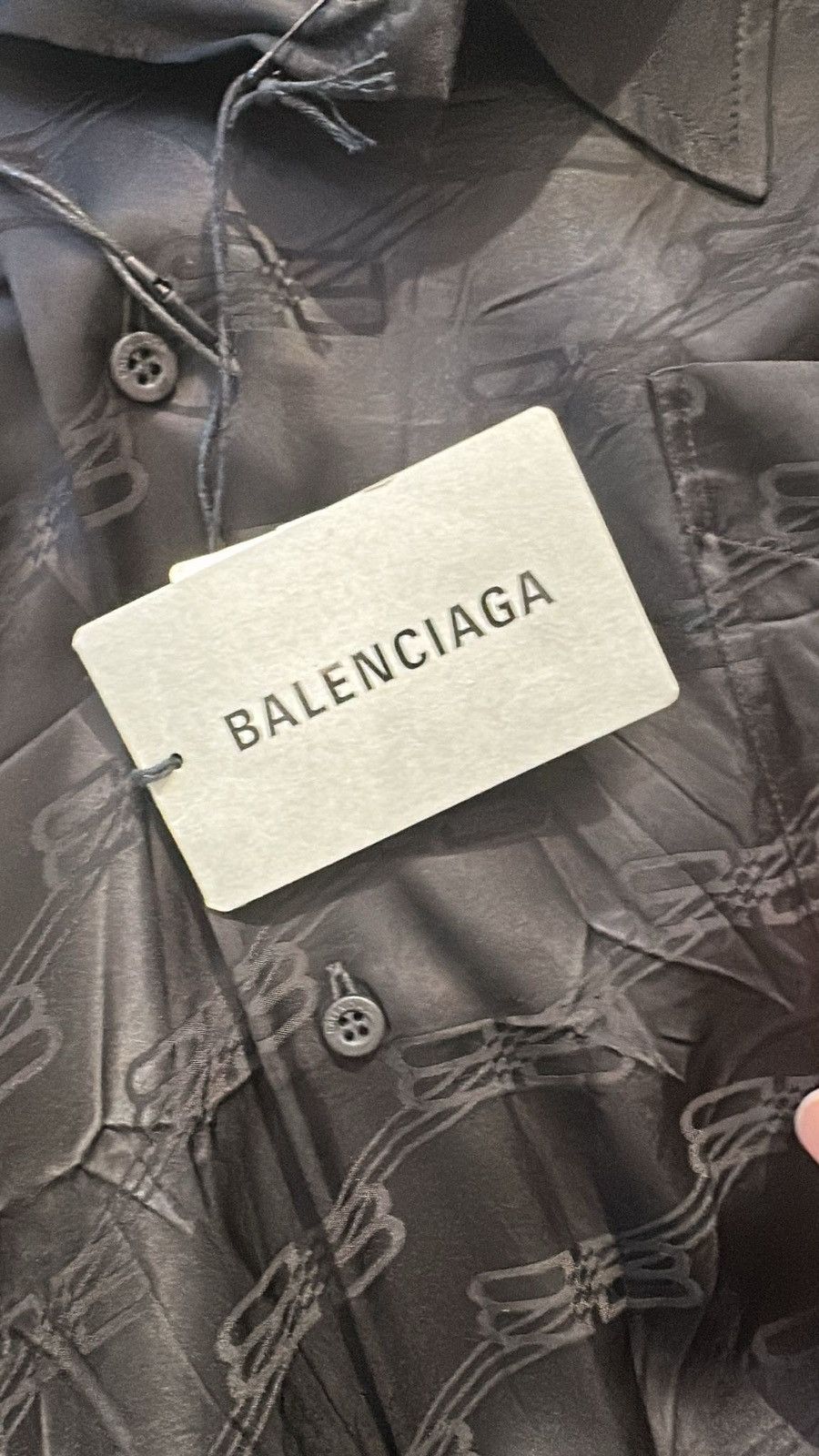 Balenciaga Balenciaga BB Monogram viscose jacquard shirt black Size US M / EU 48-50 / 2 - 6 Thumbnail