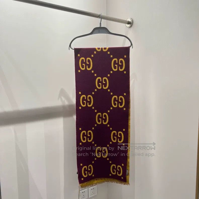 Gucci Gucci Double G wool velvet scarf Size ONE SIZE - 1 Thumbnail