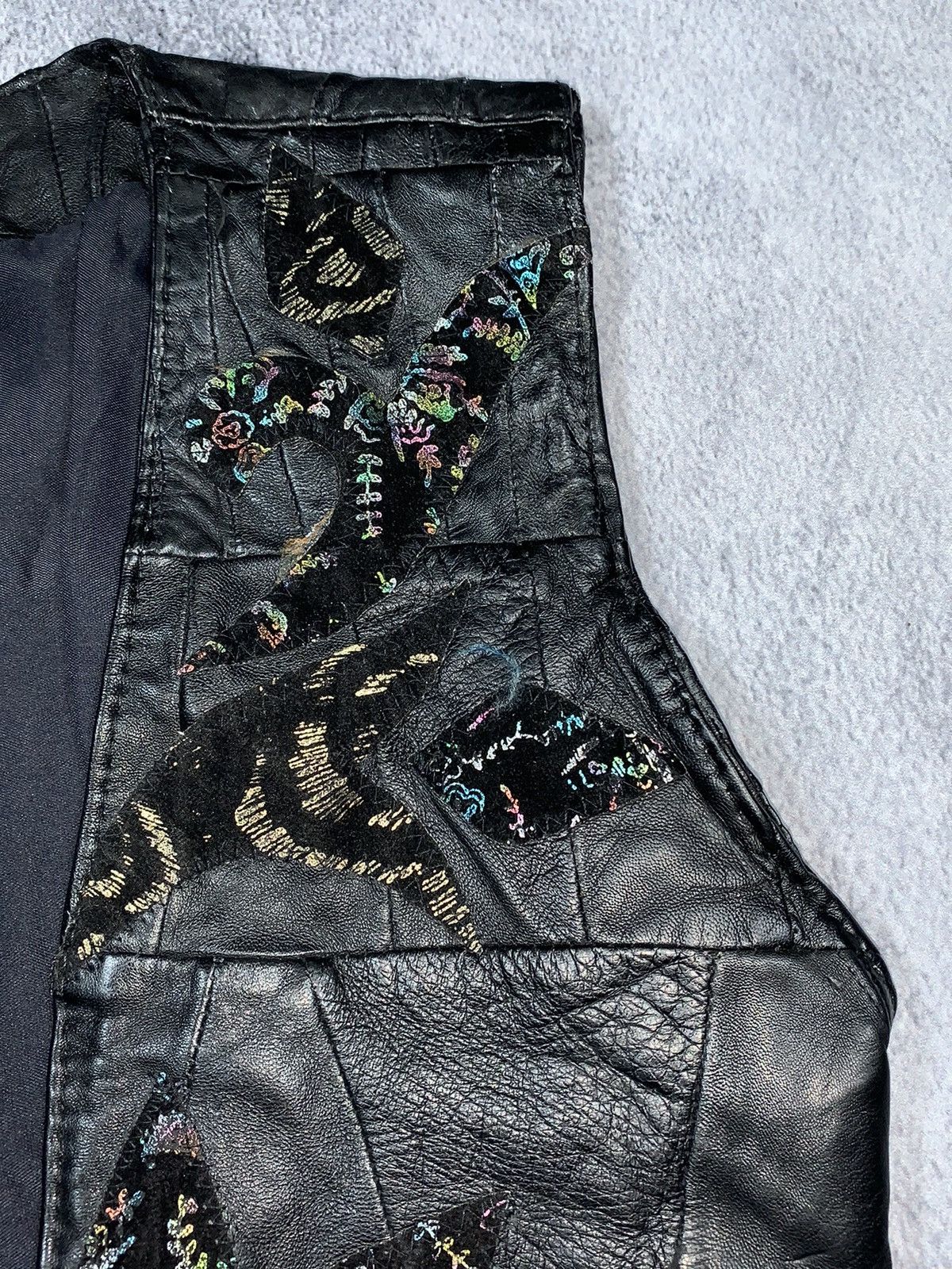 Other Vintage 80s style wmns Leather patchwork vest retro size M Size M / US 6-8 / IT 42-44 - 7 Thumbnail