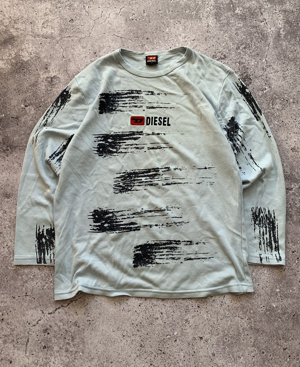 Diesel 🔥VINTAGE DIESEL LONG SLEEVE PRINT Y2K TSHIRT TEE Size US M / EU 48-50 / 2 - 1 Thumbnail
