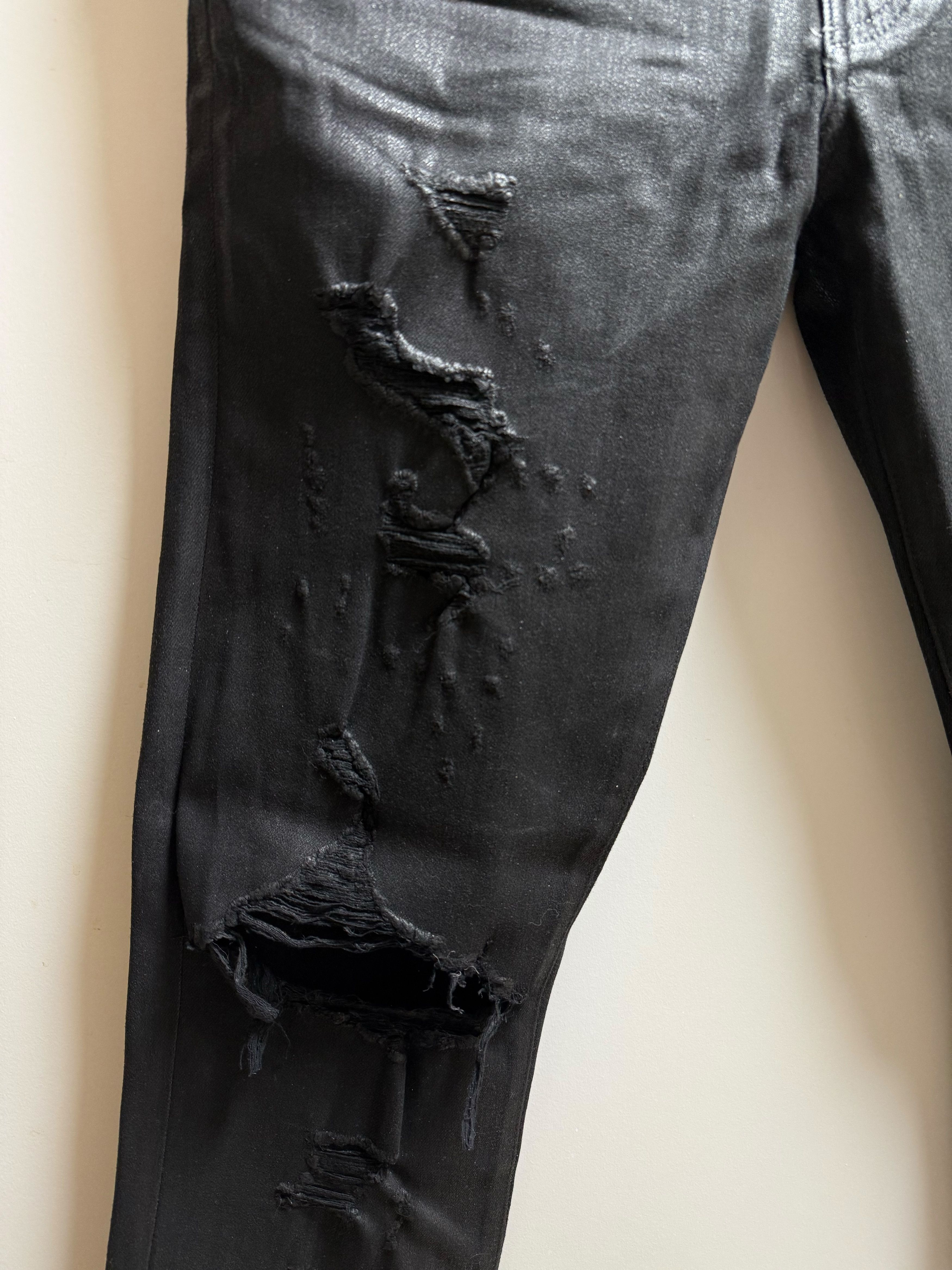 Amiri Destroyed Waxed Denim Size US 34 / EU 50 - 3 Thumbnail