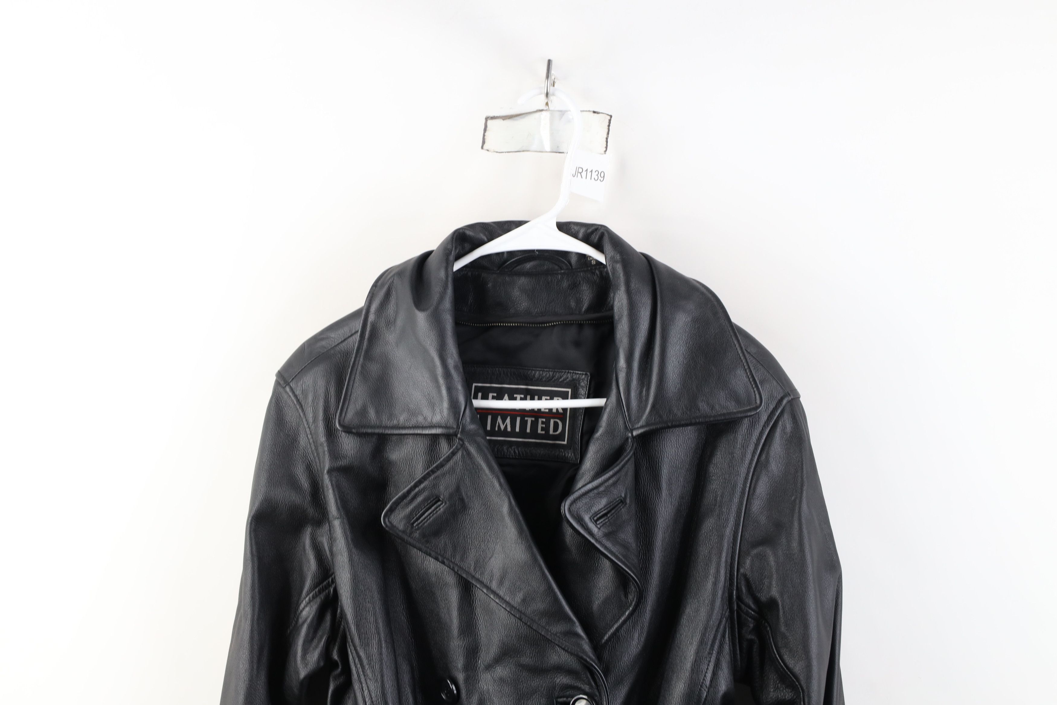 Vintage Vintage 90s Streetwear Breasted Belted Leather Trench Coat Size S / US 4 / IT 40 - 2 Thumbnail