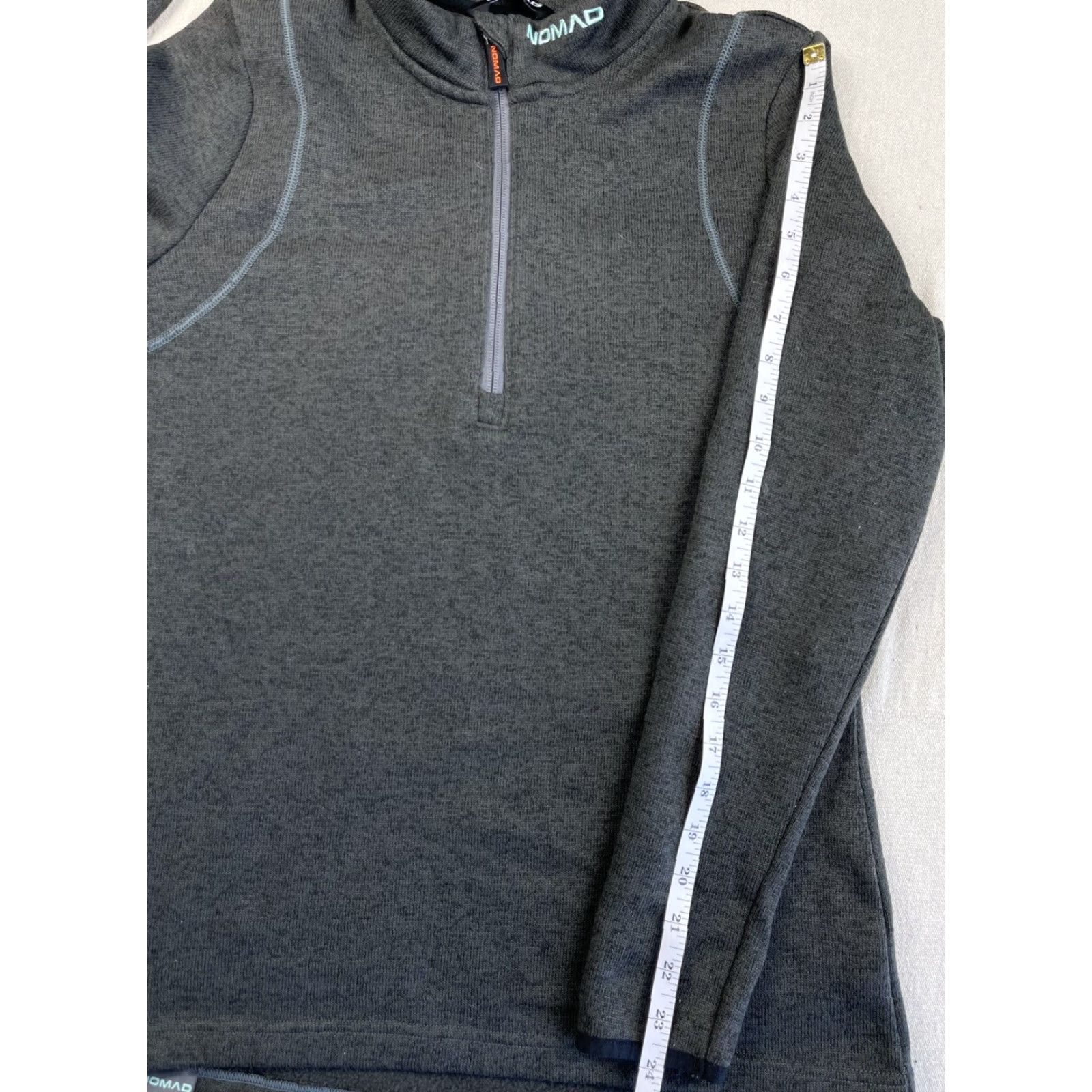 Nomad Nomad Slaysman 1/4 Zip Fleece Synchilla Ski Hiking Sz L Dark Gray Mock Sweatshirt Mens Size L / US 10 / IT 46 - 6 Thumbnail